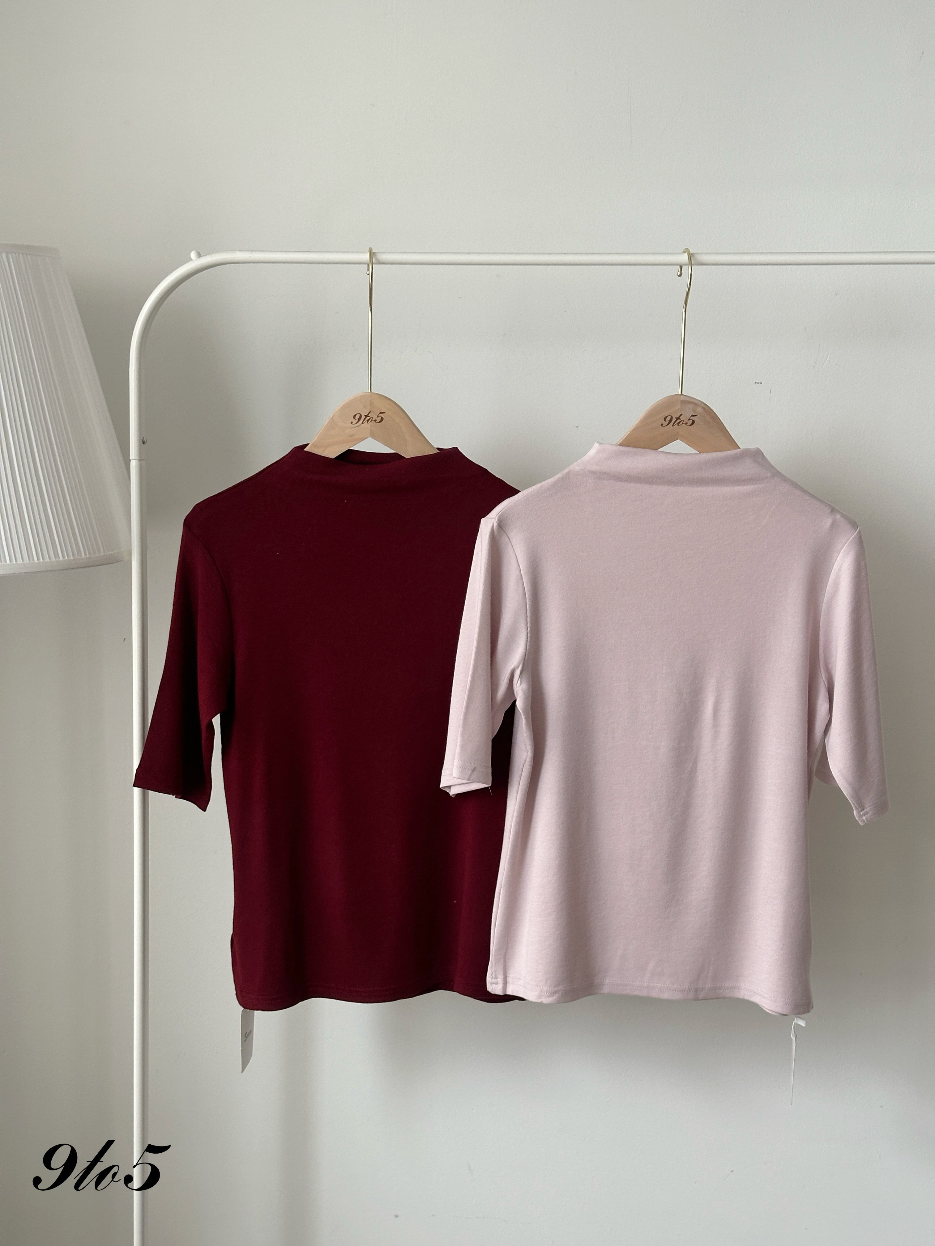 T4210 Mock Neck Half Sleeve Top - 4 Colors
