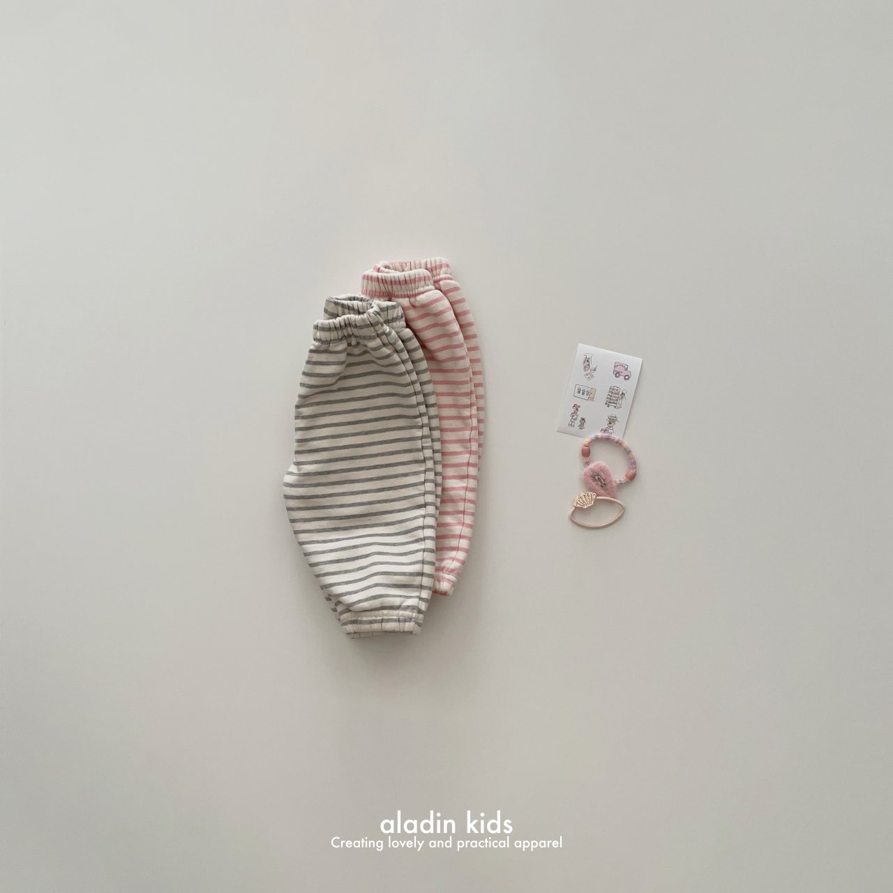 Aladinkids | Stripe Pants (Pink M80-90)