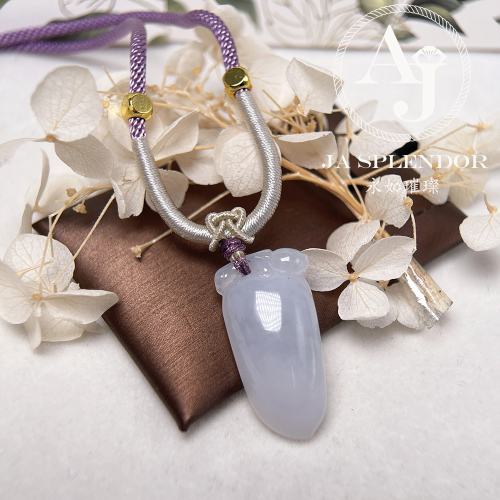 JNS-207 天然翡翠A玉 冰潤壽桃/壽比南山吊墜