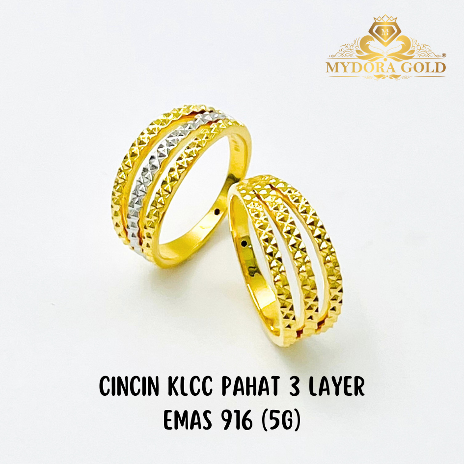 MYDORA Cincin KLCC Pahat 3 Layer (5G) l EMAS 916/22K