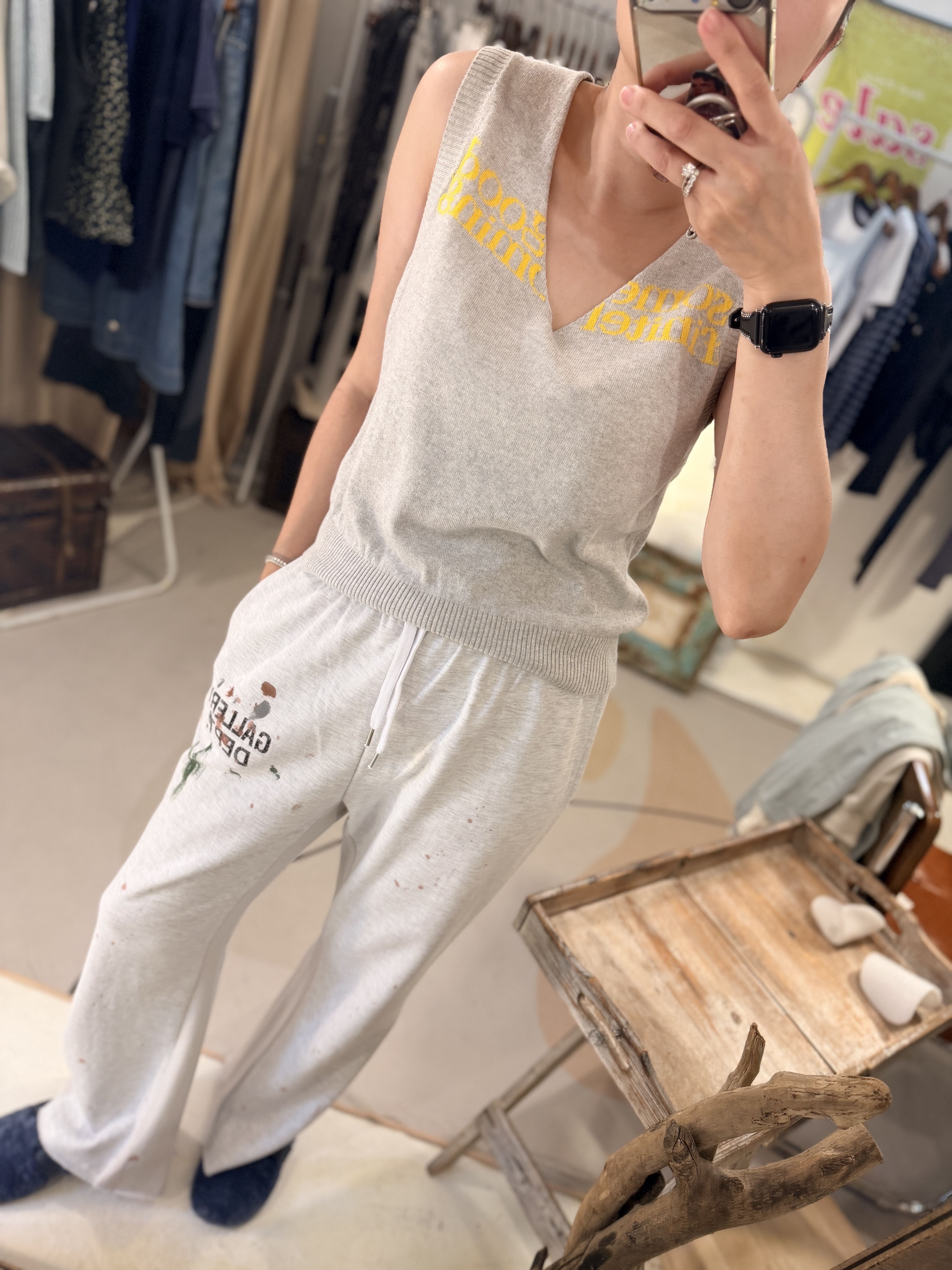 Message knit vest