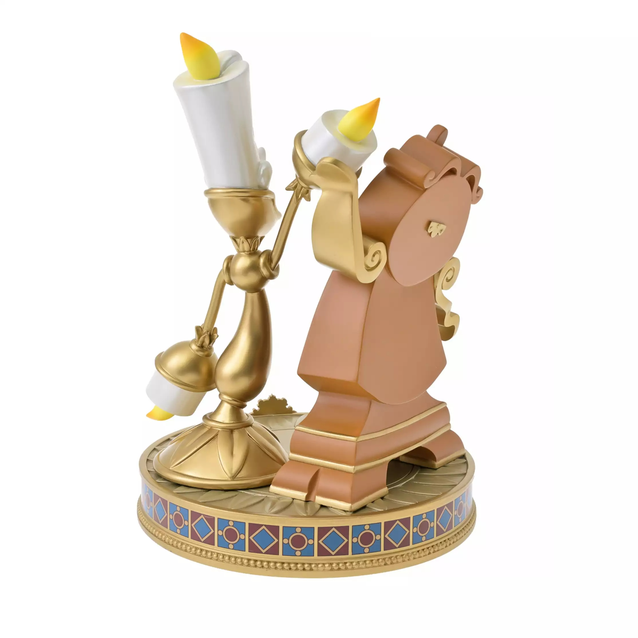🌸 【預訂】Lumiere & Cogsworth Figure - DISNEY ANIMATION BEAUTY AND THE BEAST 35TH ANNIVERSARY