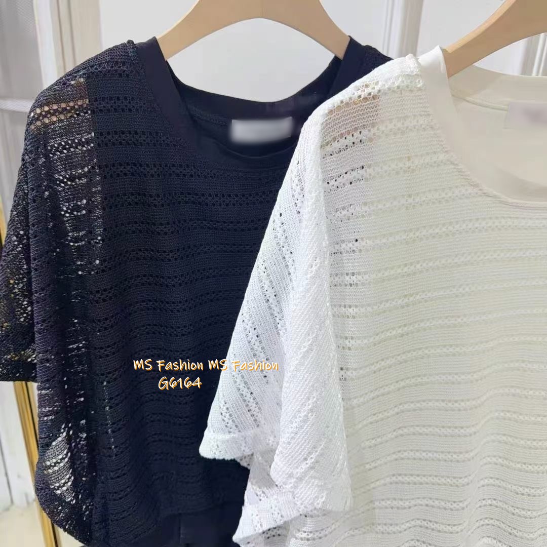 G6164 韓國🇰🇷假兩件通花連身裙