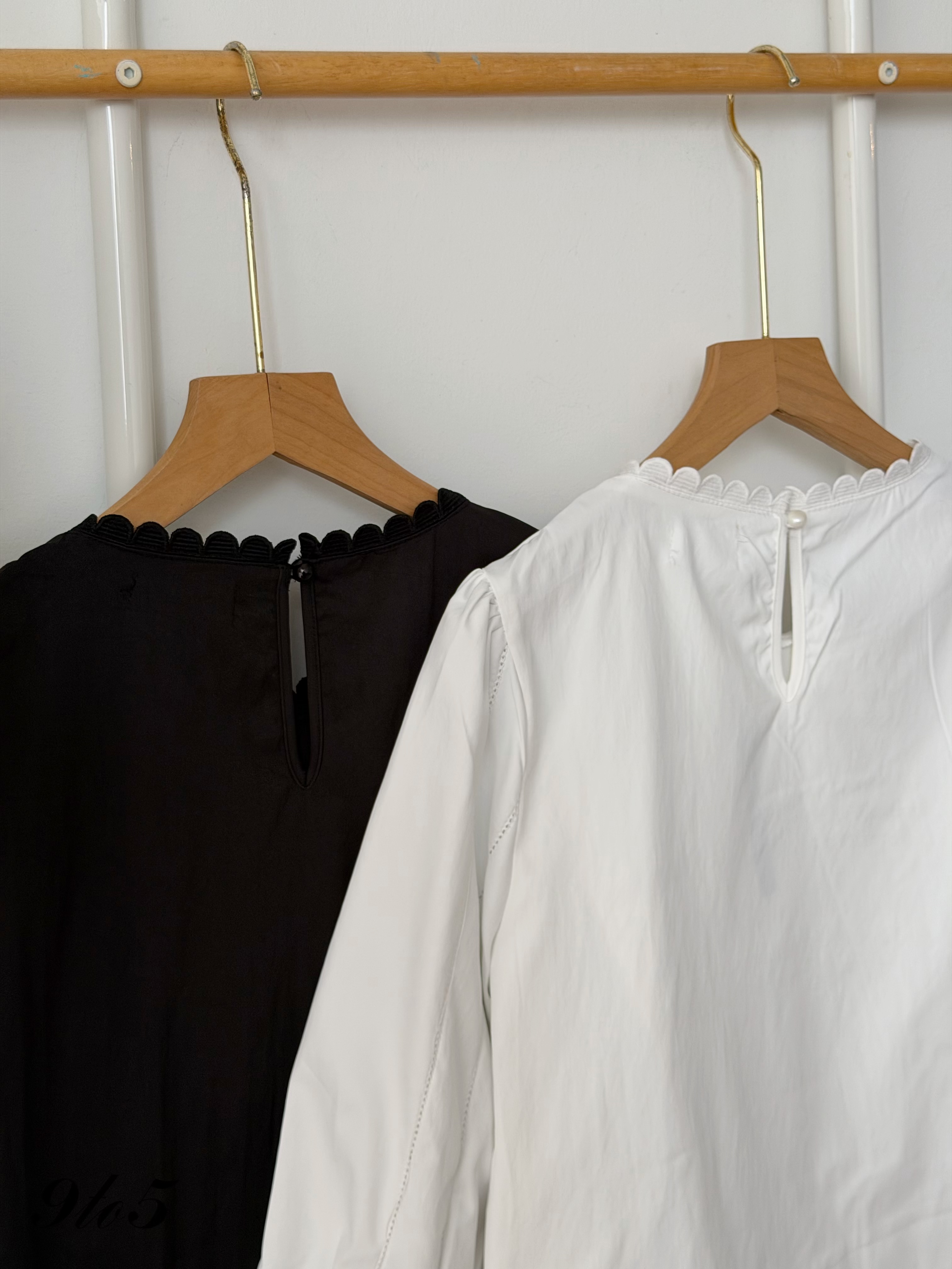 T4512 Half Sleeve Ruffle Collar Blouse - 3 Colors 