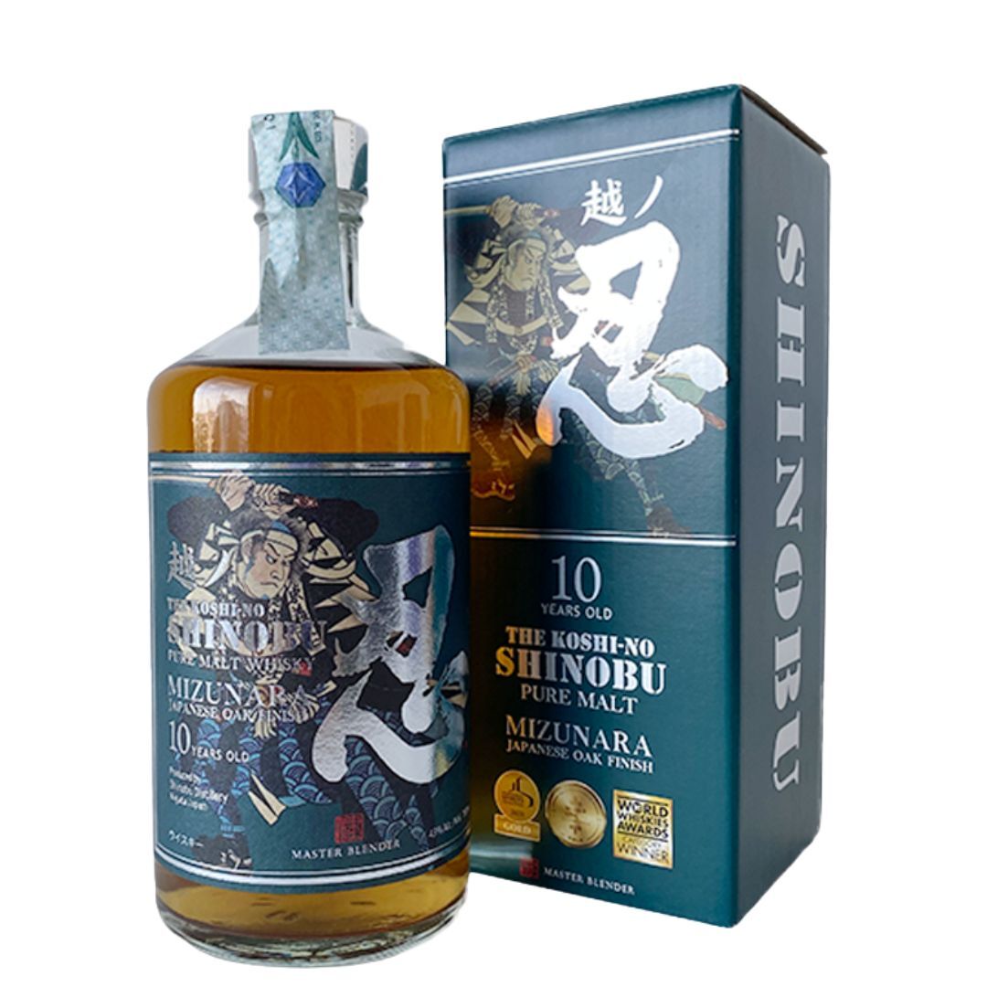 忍 10年 純麥威士忌 SHINOBU 10 Years Old Pure Malt Whisky Mizunara Oak Finish  43%  700mL
