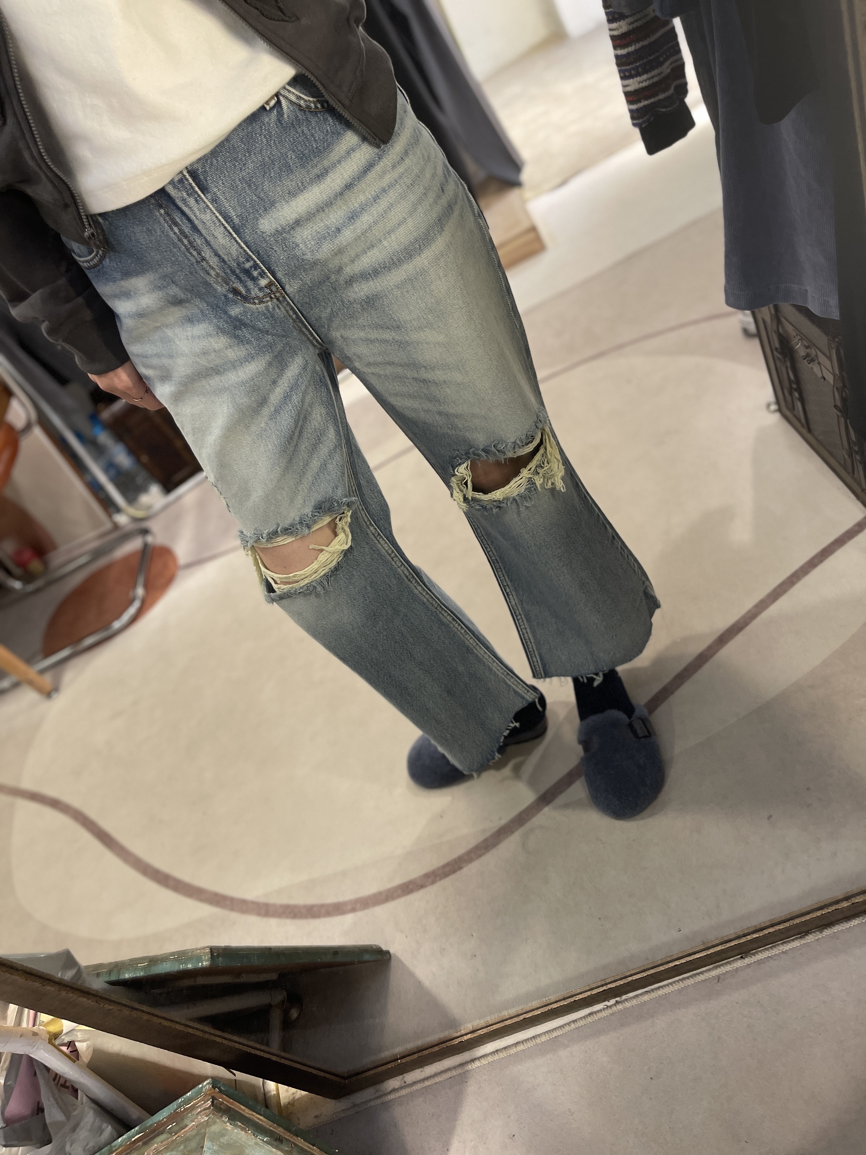 Damaged vintage jeans