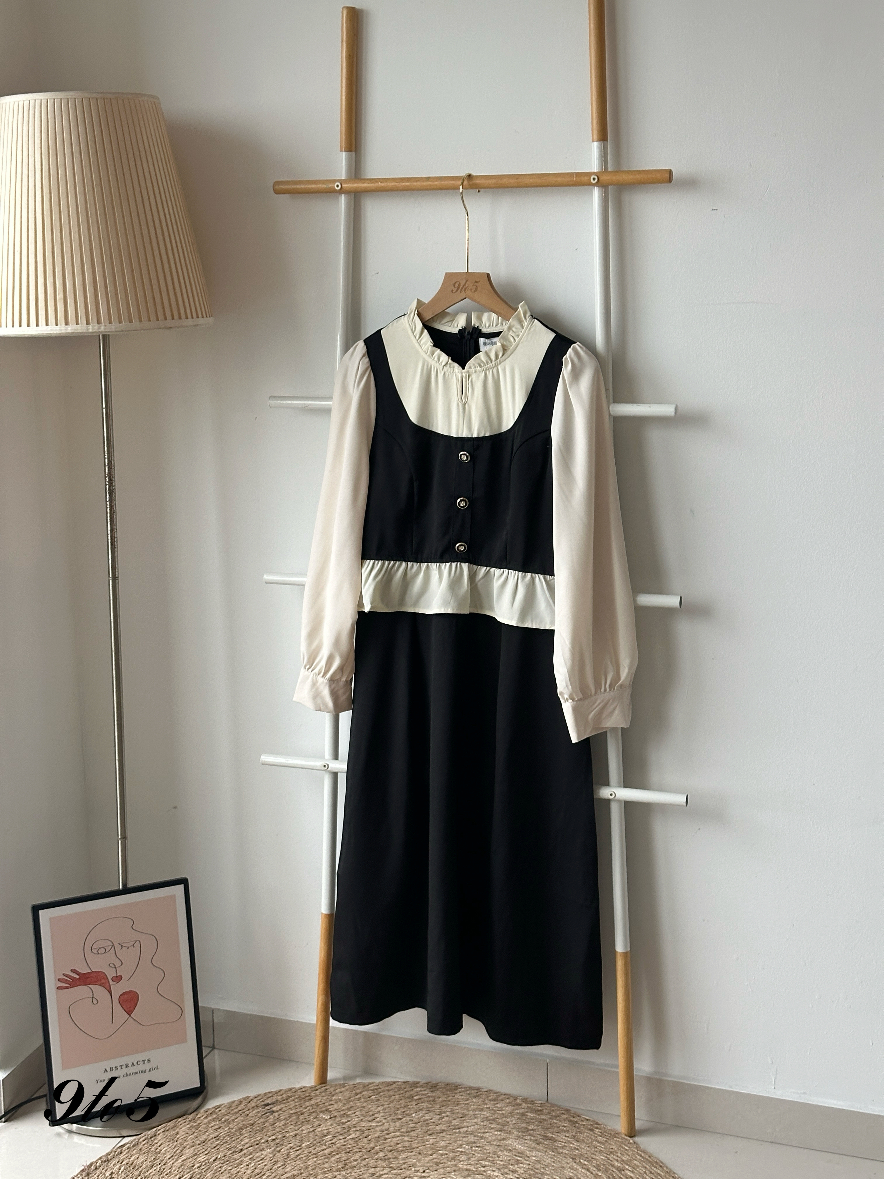 D2344 Fake Two-Piece Dress