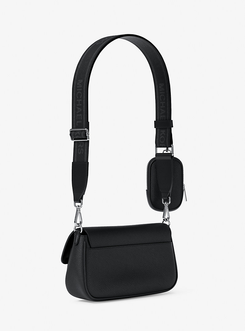 Michael Kors  Jet Set Travel Small Pebbled Leather Crossbody Bag With Pouch