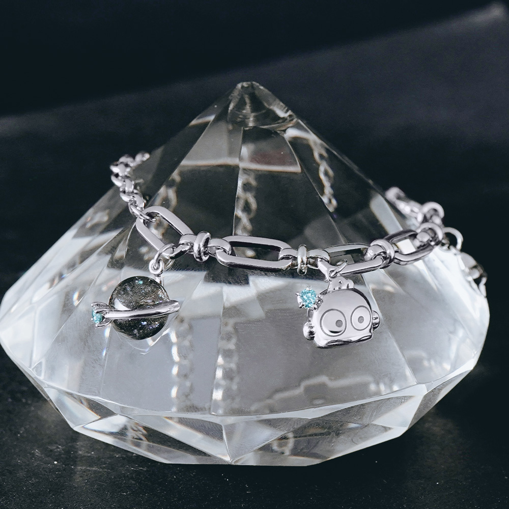  📦訂購 台灣限定 三麗鷗SanrioＸSTORY 故事銀飾 Hangyodon 星球系列 水怪 晶鑽造型手鏈