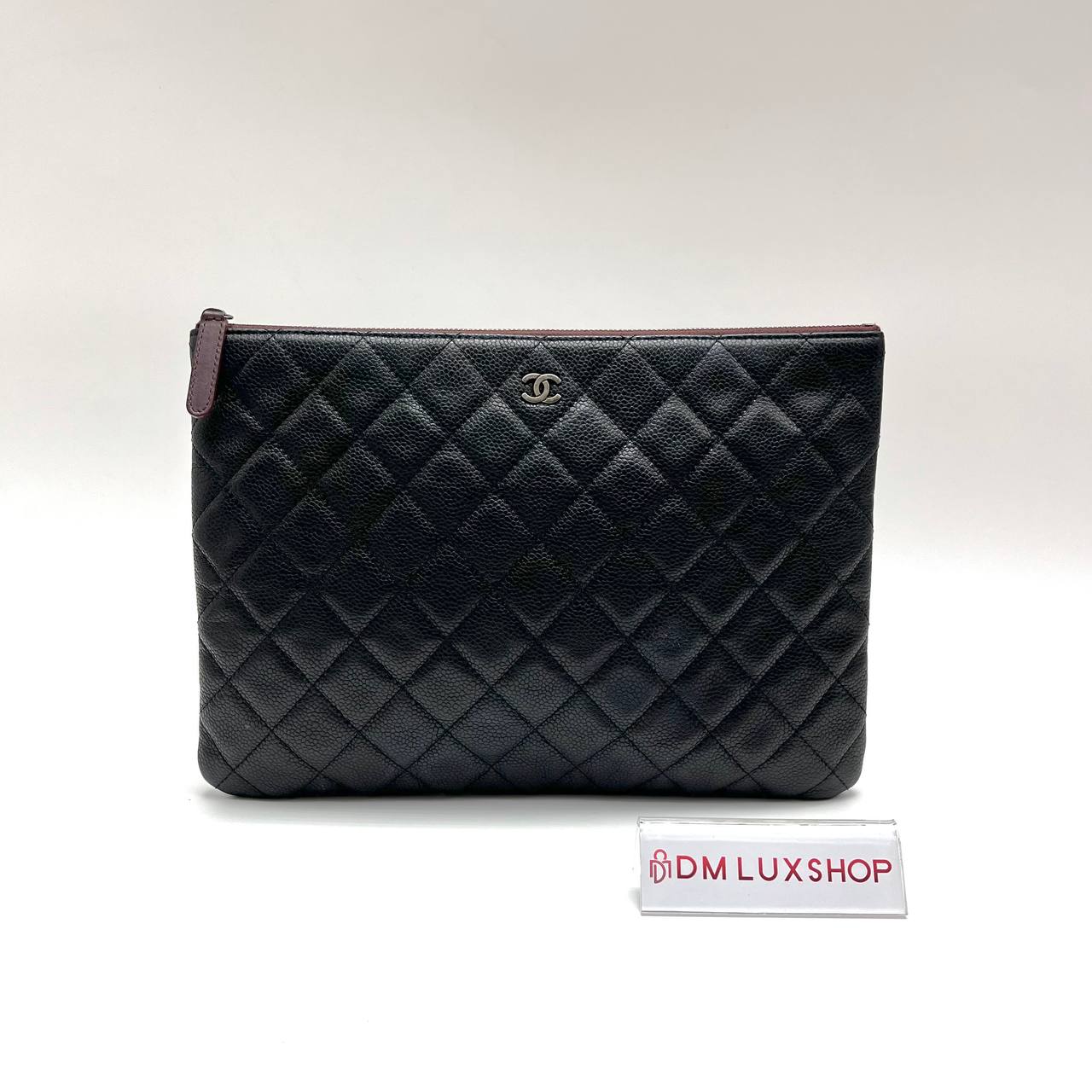 Chanel O Case Black Caviar SHW (Serial 21, Year 2016)