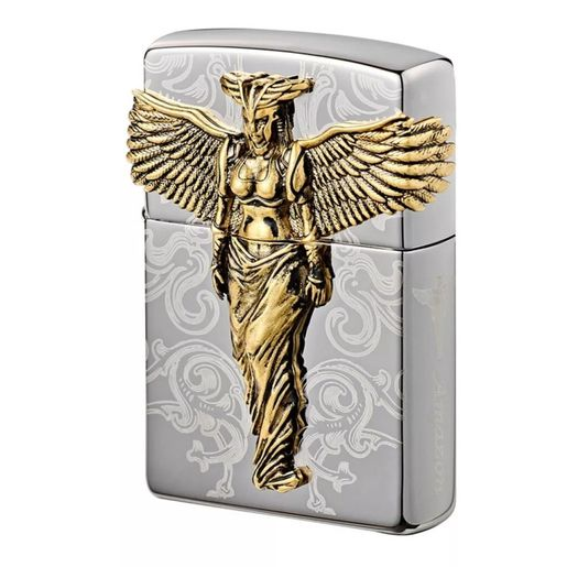 美國製造 | Zippo指定經銷商 Zippo ZBT-1-211 / ZA-1-211 亞馬遜之翼金色打火機 – 啞金紋理戰士展翼 (韓國限定版) Amazon Wings GD Lighter Korean Edition