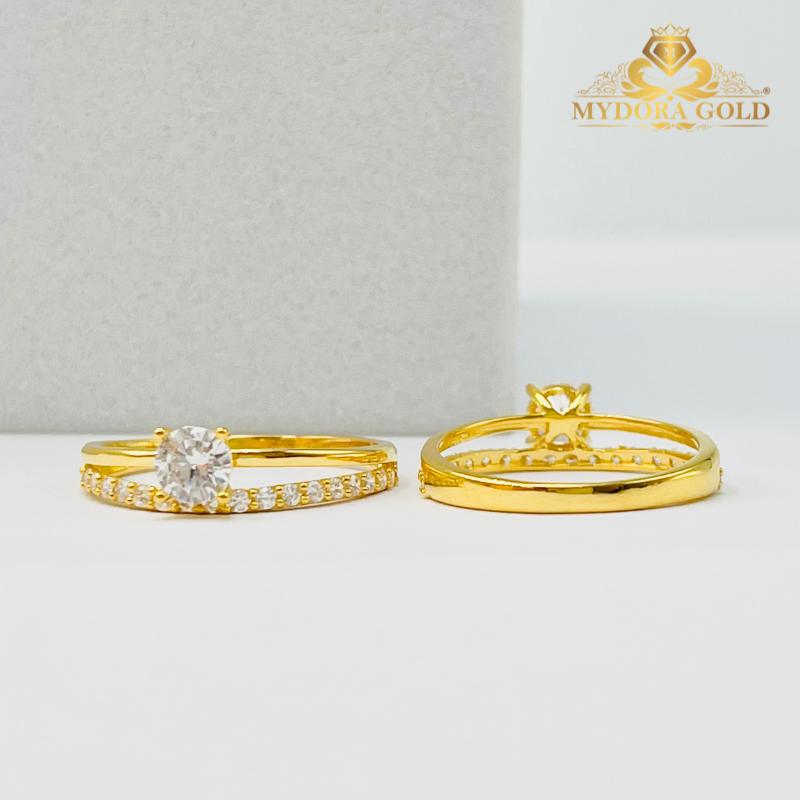 MYDORA EMAS 916 Cincin Batu CZ Solitaire Minimalist  EMAS 916/22K