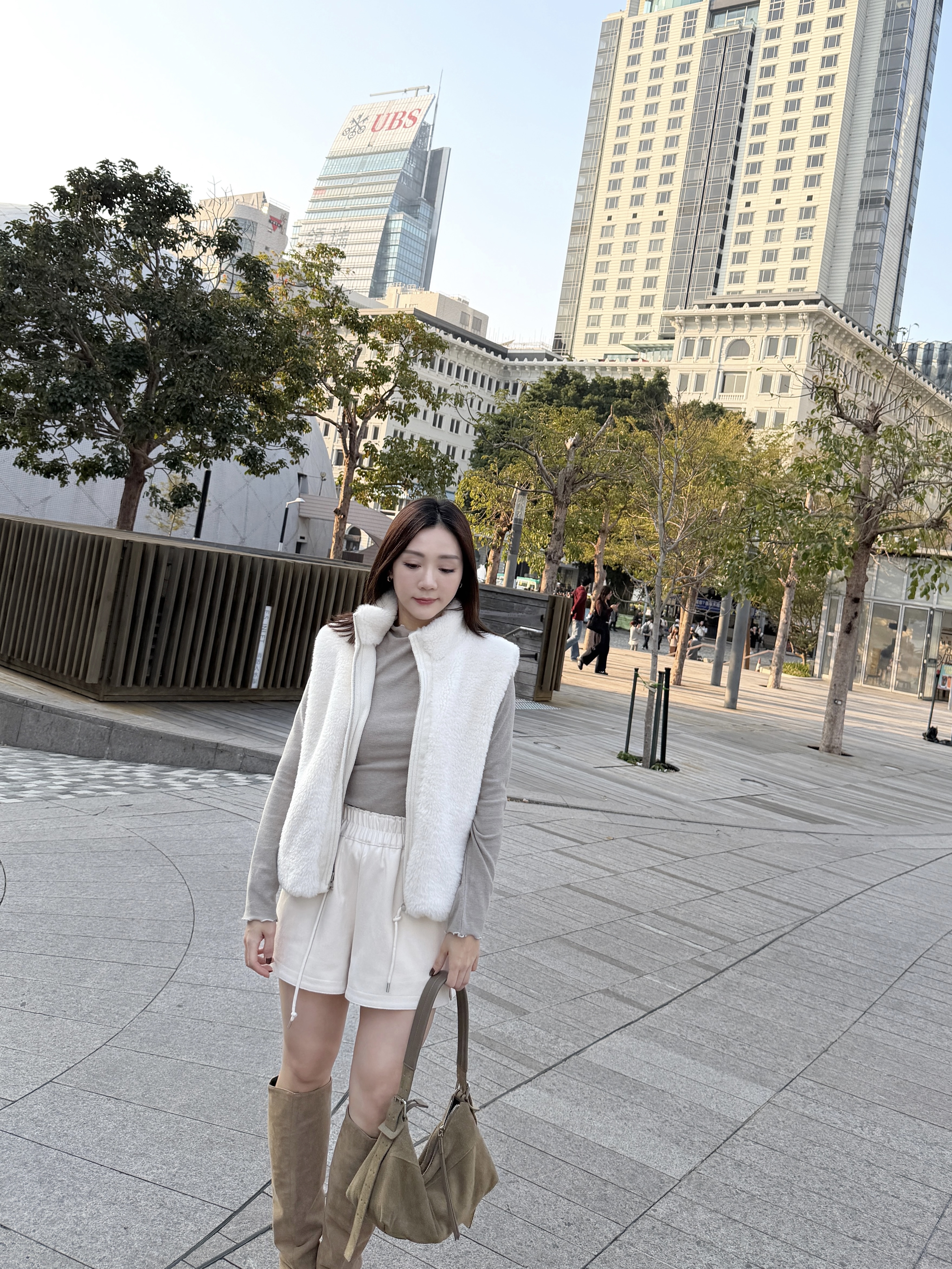 2 ways ! 雙面毛毛背心外套