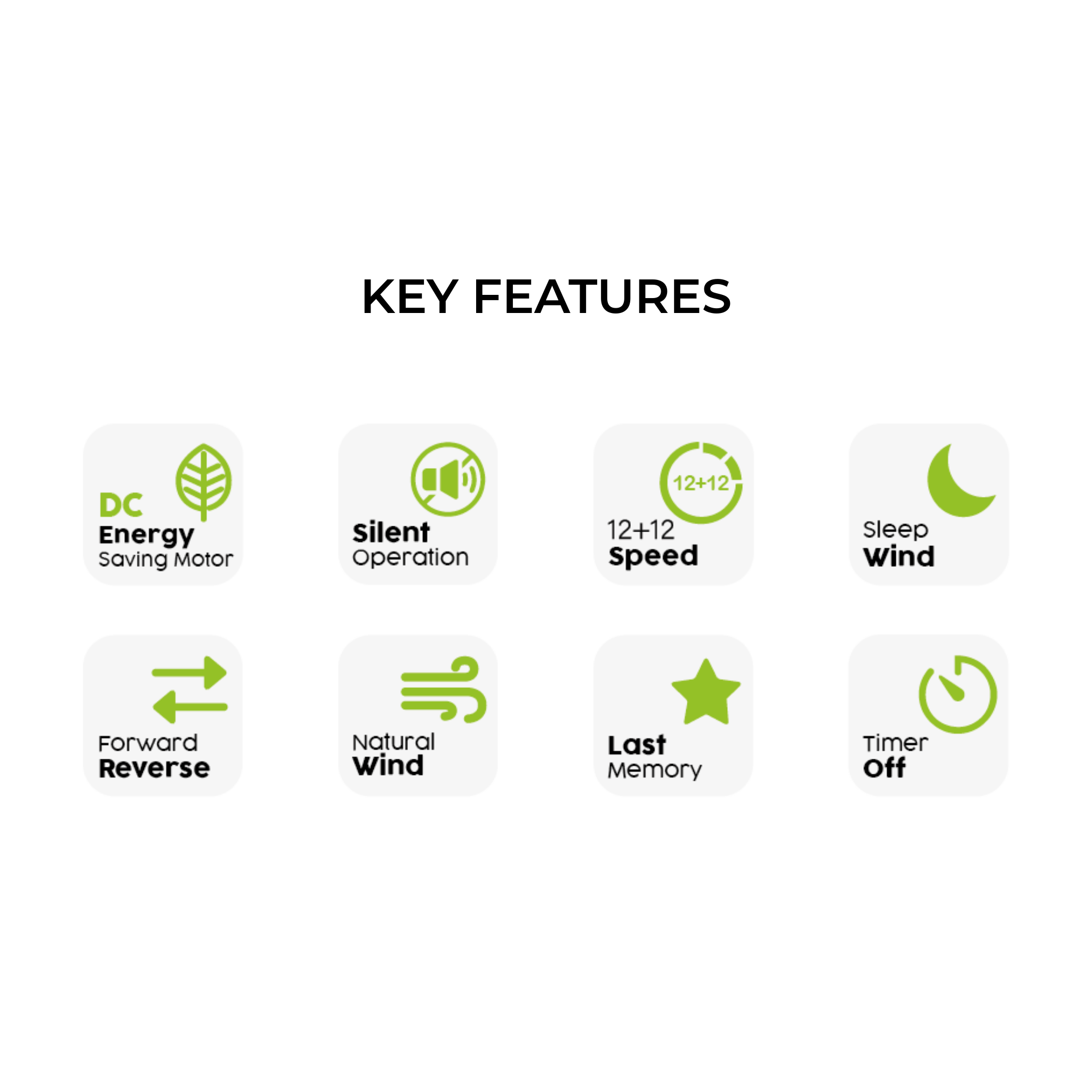 Alpha 56" EX9 AC Motor ABS Ceiling Fan (EX9-5B)