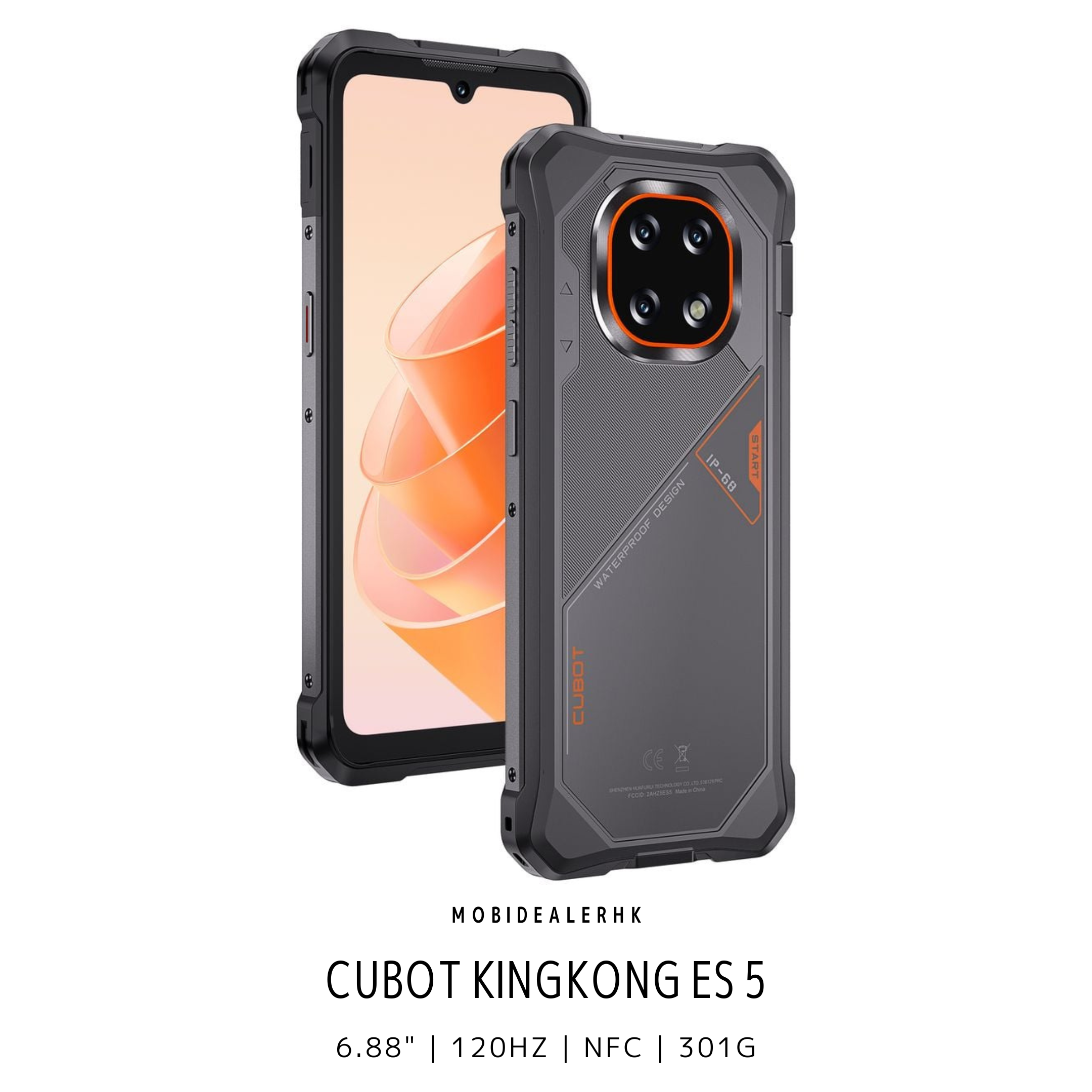 Cubot KingKong ES 5 | 4G | 三防手機 | 6.88" | 120Hz | NFC | 301g