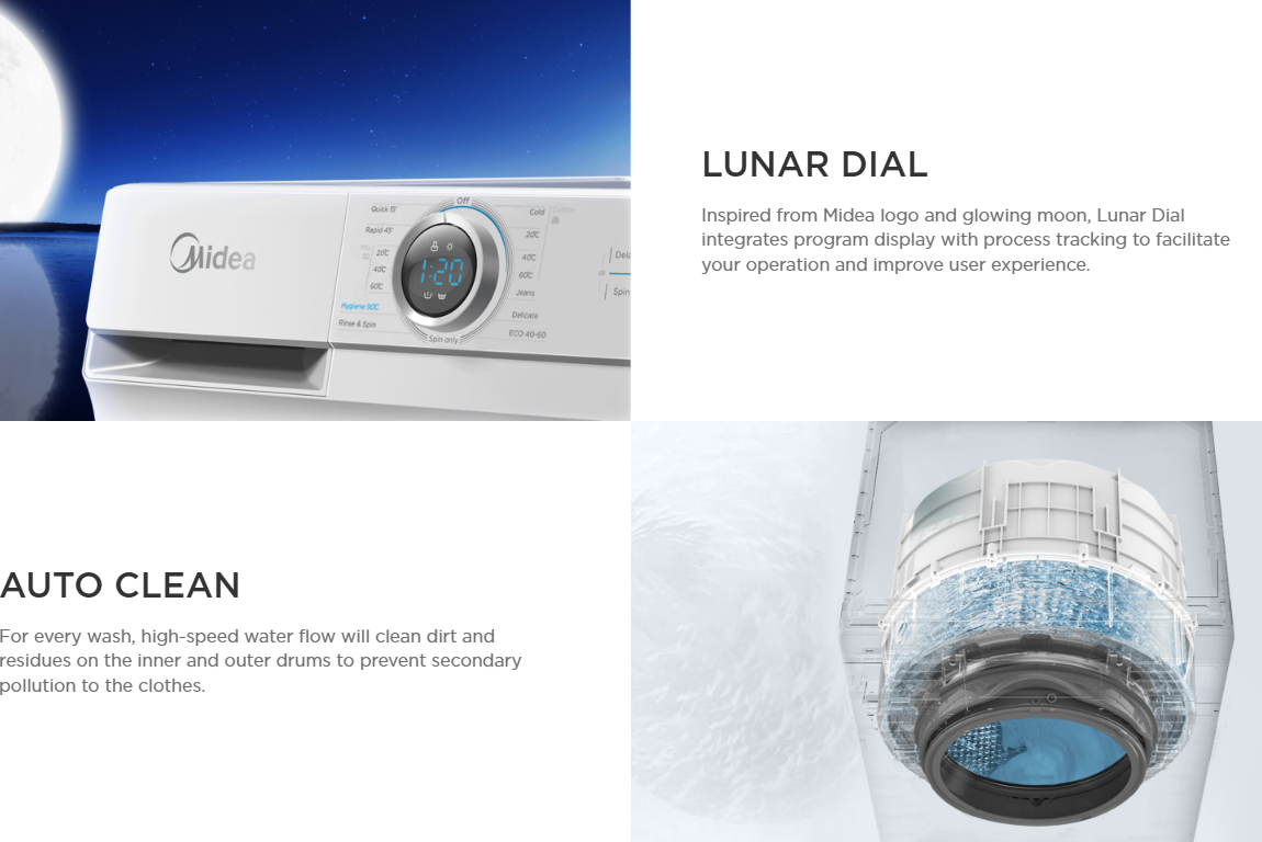 Midea 7.5KG Front Load Washing Machine (MF100W75)