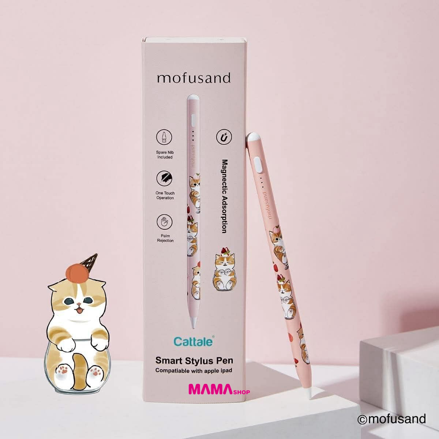 Mofusand磁吸主動性觸控筆 （iPad專用）