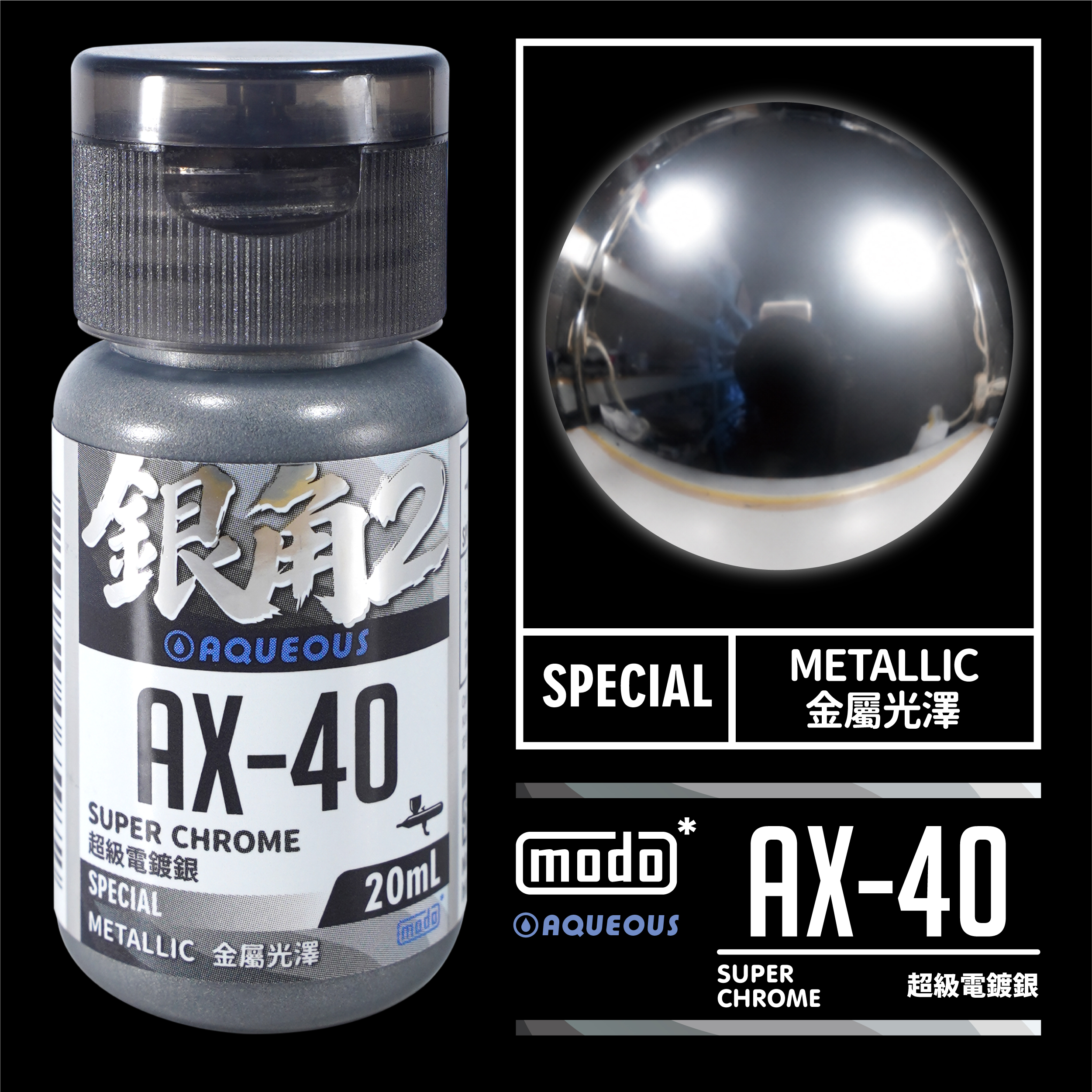 modo* 糖果玻璃系列 C599 A043 & 銀角二代電鍍漆 AX40 AK23 AK47