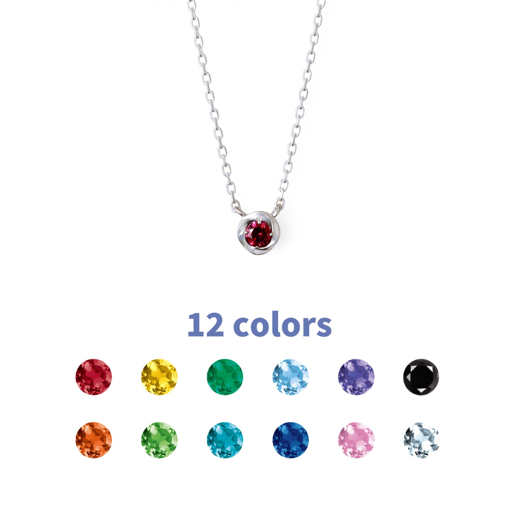 📦訂購 日本限定 The Kiss 誕生石 925銀製頸鏈