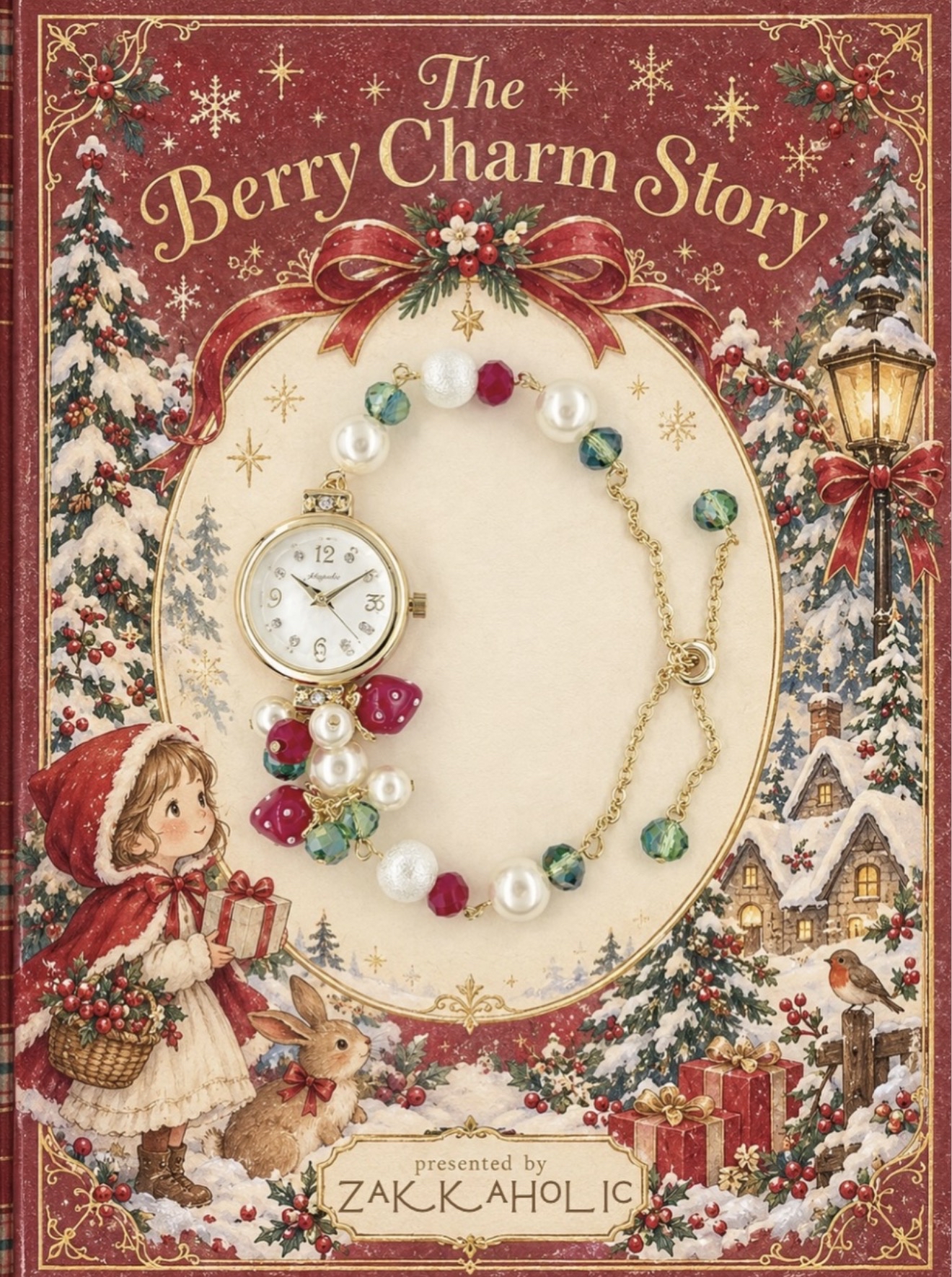 [可調長短] Strawberry Bracelet Chain Watch 士多啤梨/ 草莓手鏈錶｜女裝｜日常防水｜生日禮物