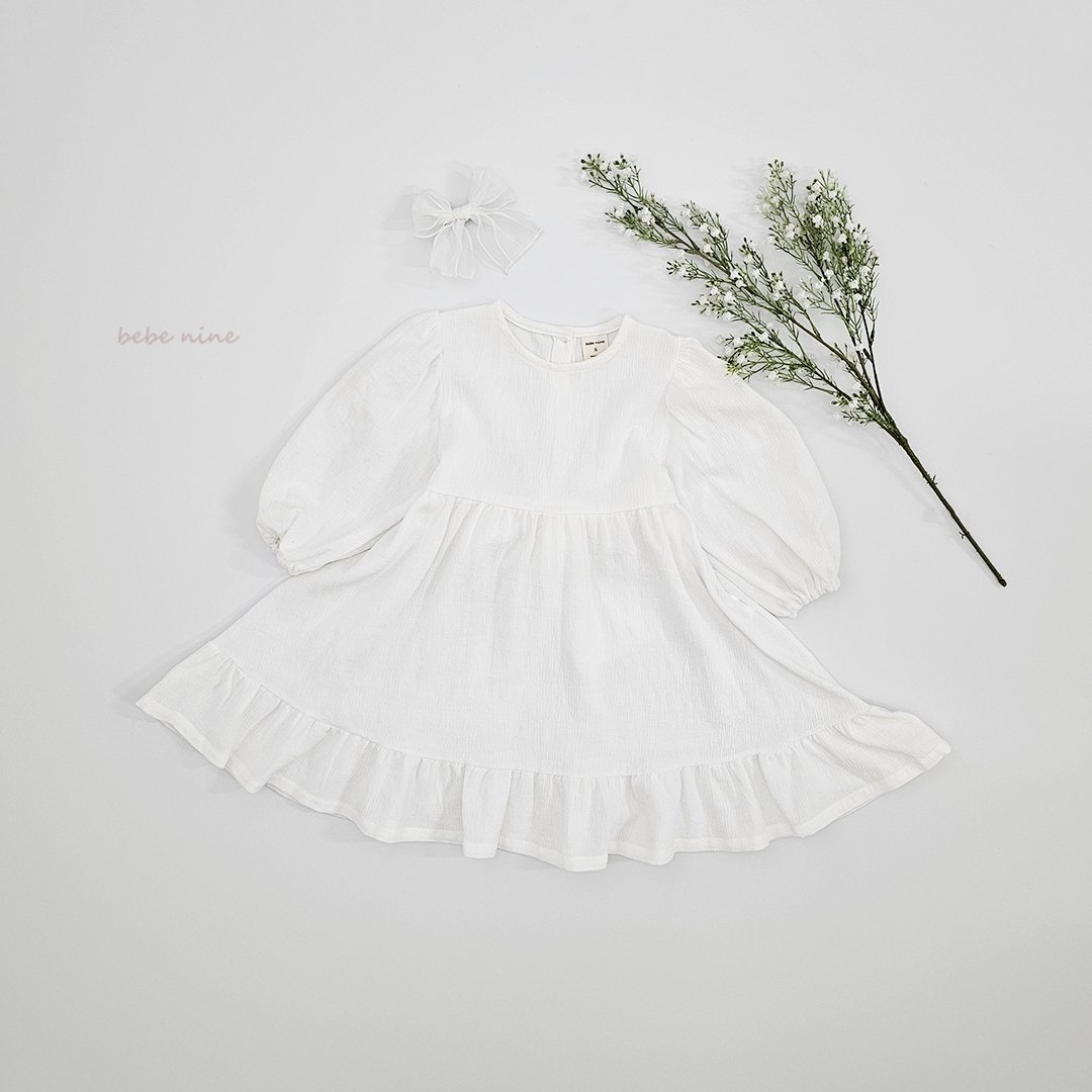 🌸預訂 韓國直送🌸🇰🇷Bebenine兩色後背蝴蝶結綁帶寬鬆長袖連身裙