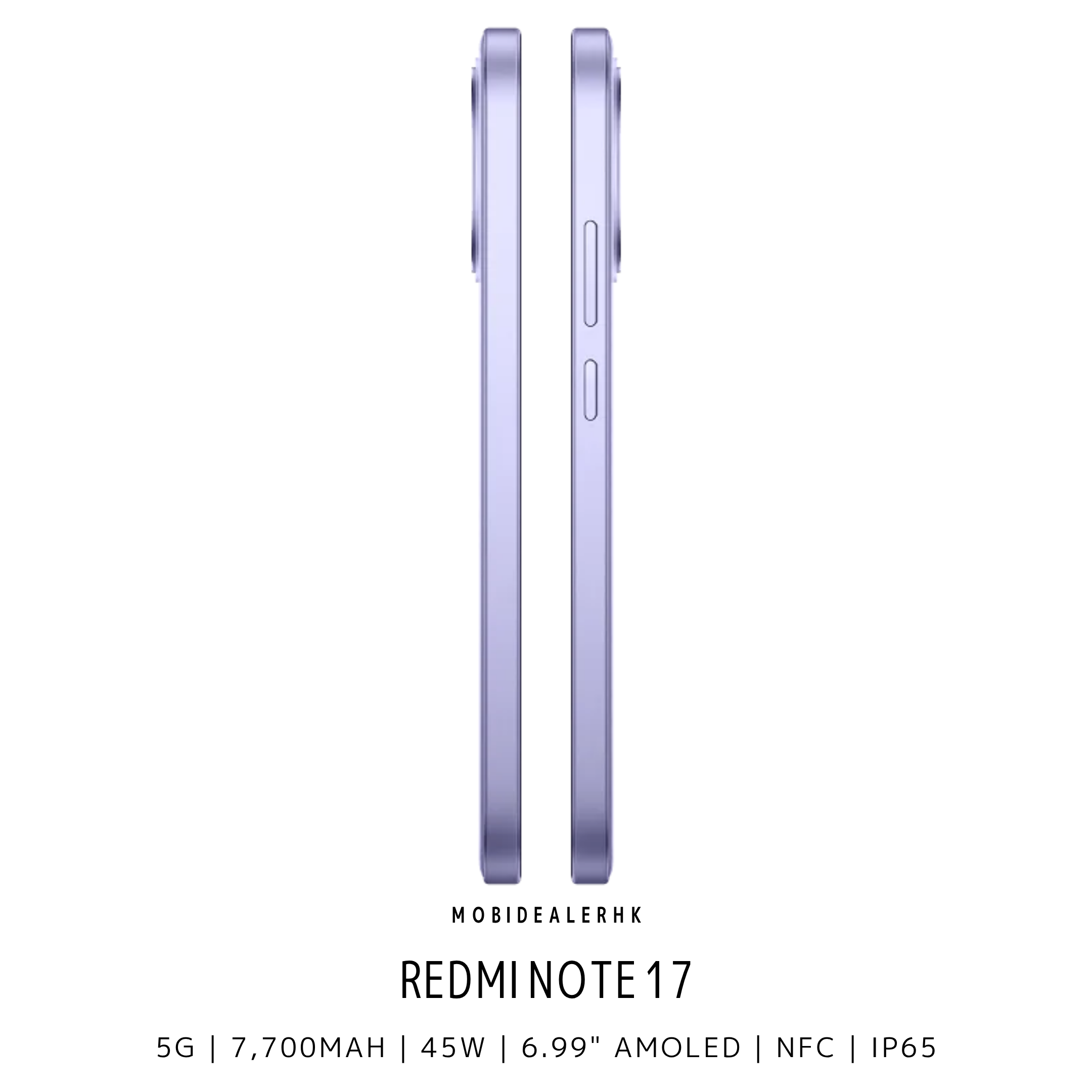 Redmi Note 17 | 紅米 Note 17 | 5G | 智能手機 | 7700mAh大電量 | 45W快充 | 6.99"FHD+ AMOLED | IP65防水
