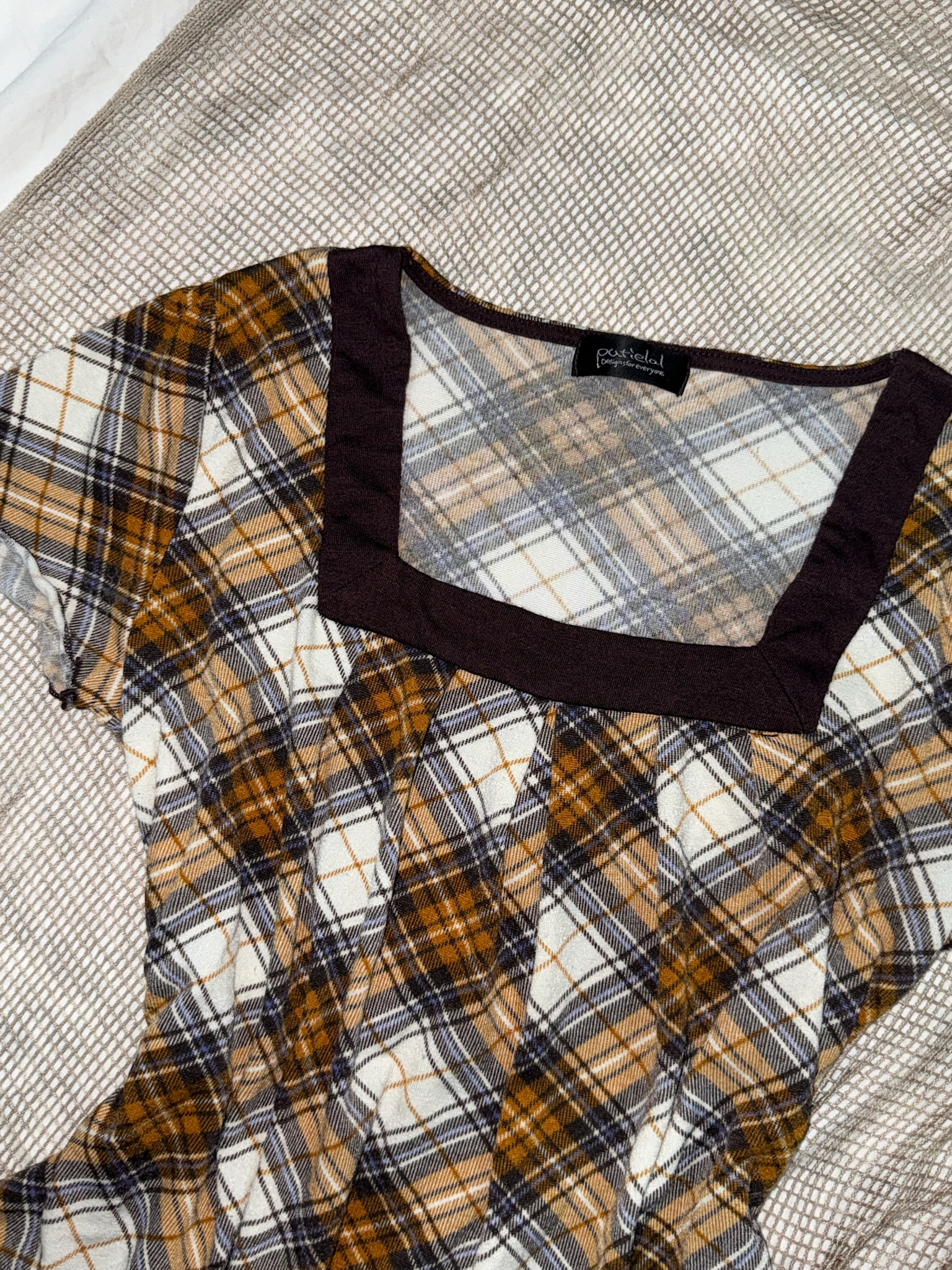 Earthy Toned Preppy Aesthetic Flared Top