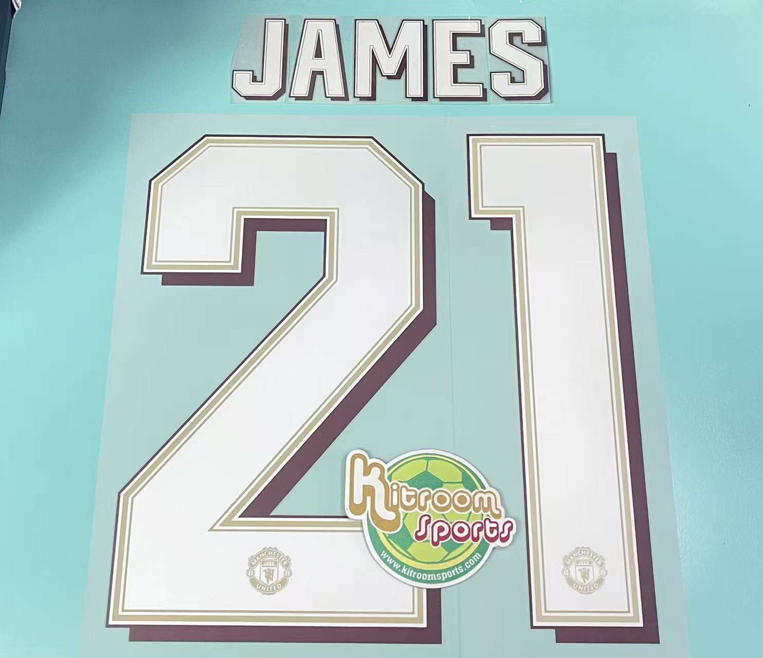 2019-20 Manchester United Home UCL Nameset #21 JAMES