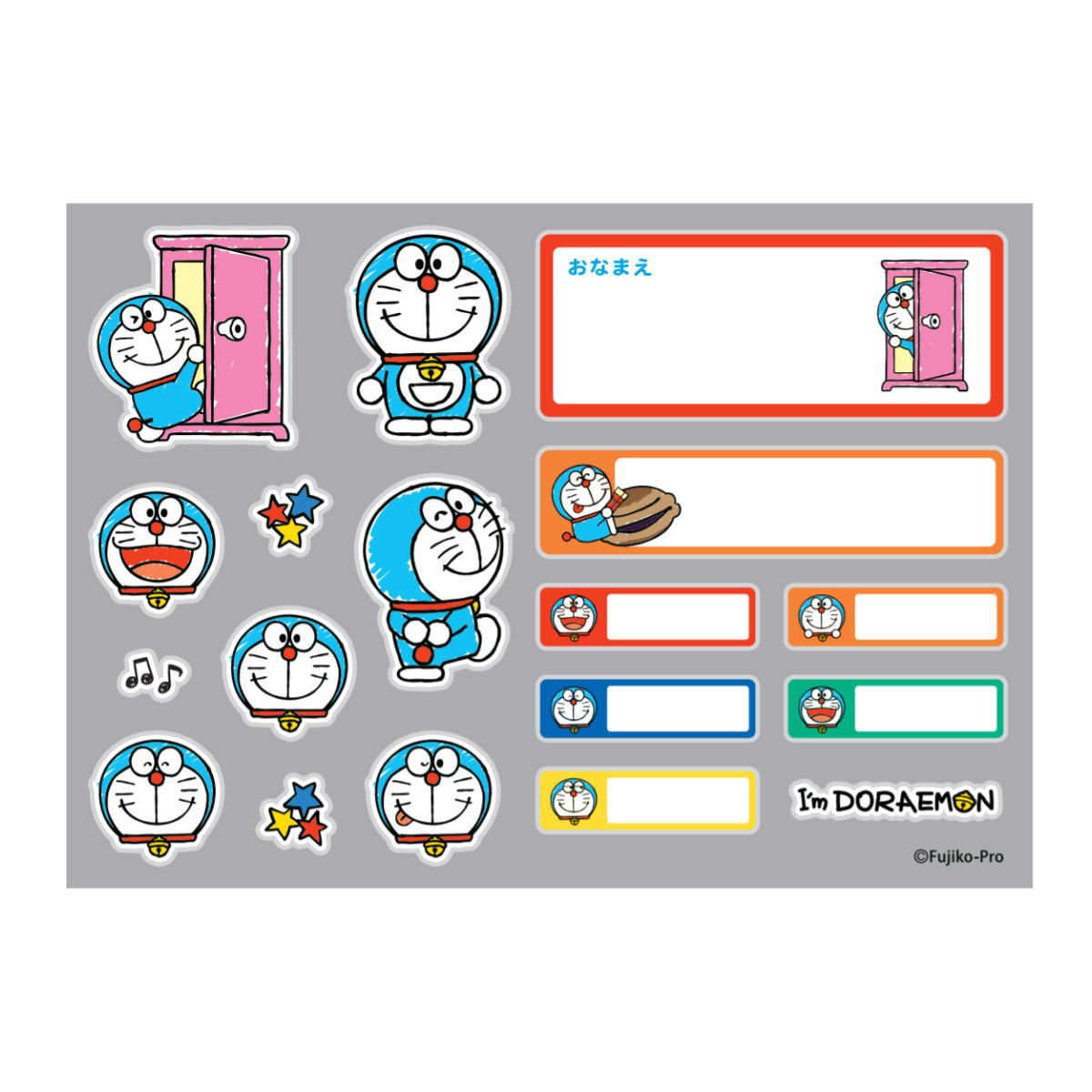 [現貨] [日本製] 多啦A夢布面用貼紙 {TF588341}