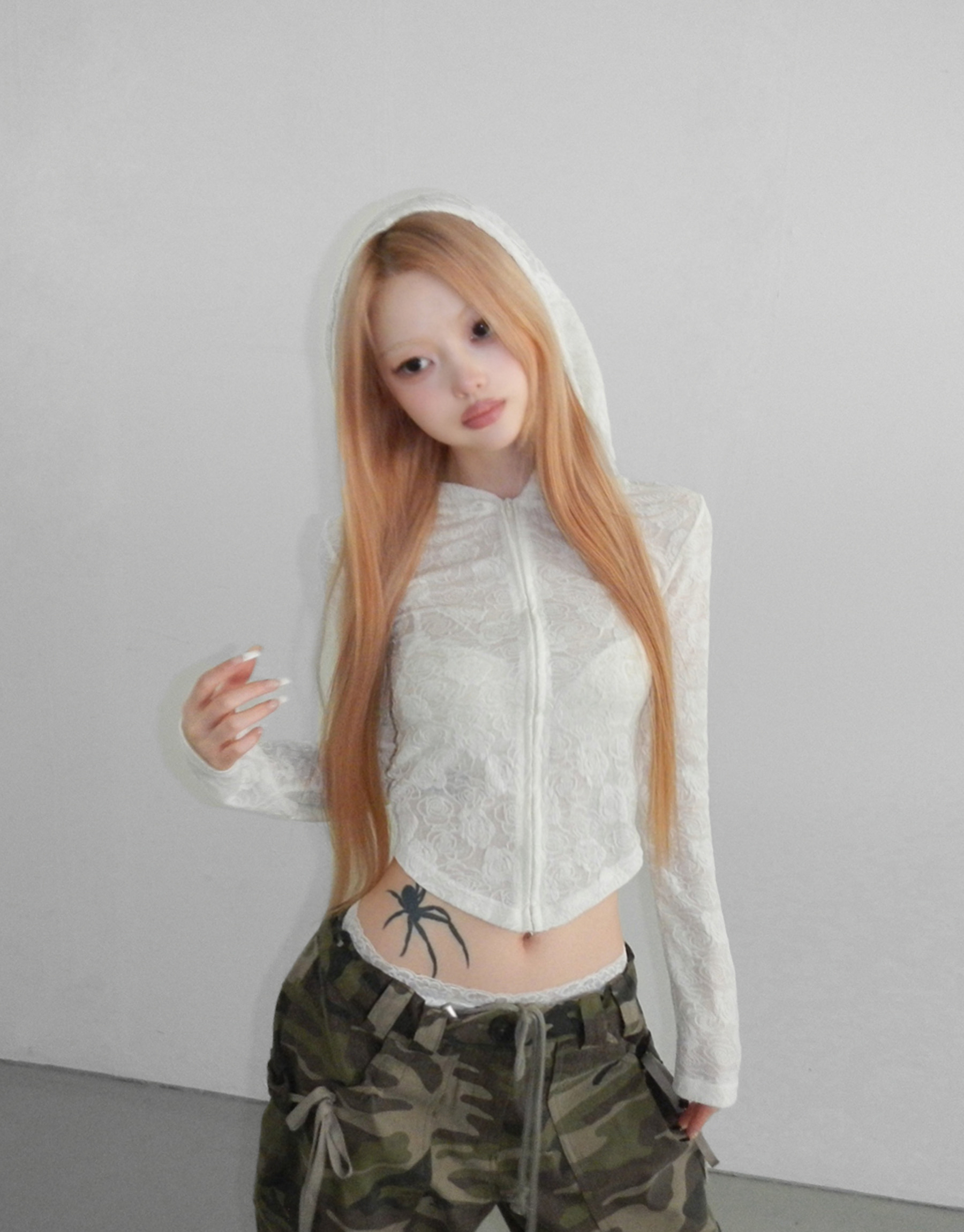 Camo Drawstring Cargo Capris