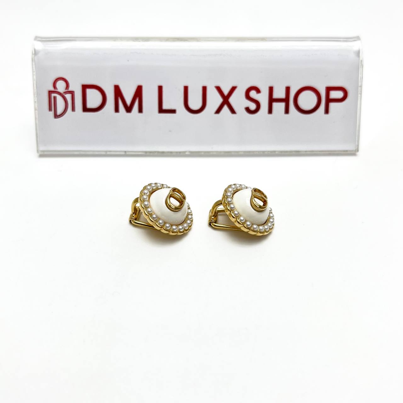 Dior Tribales Clip-On Pearls Earrings GHW