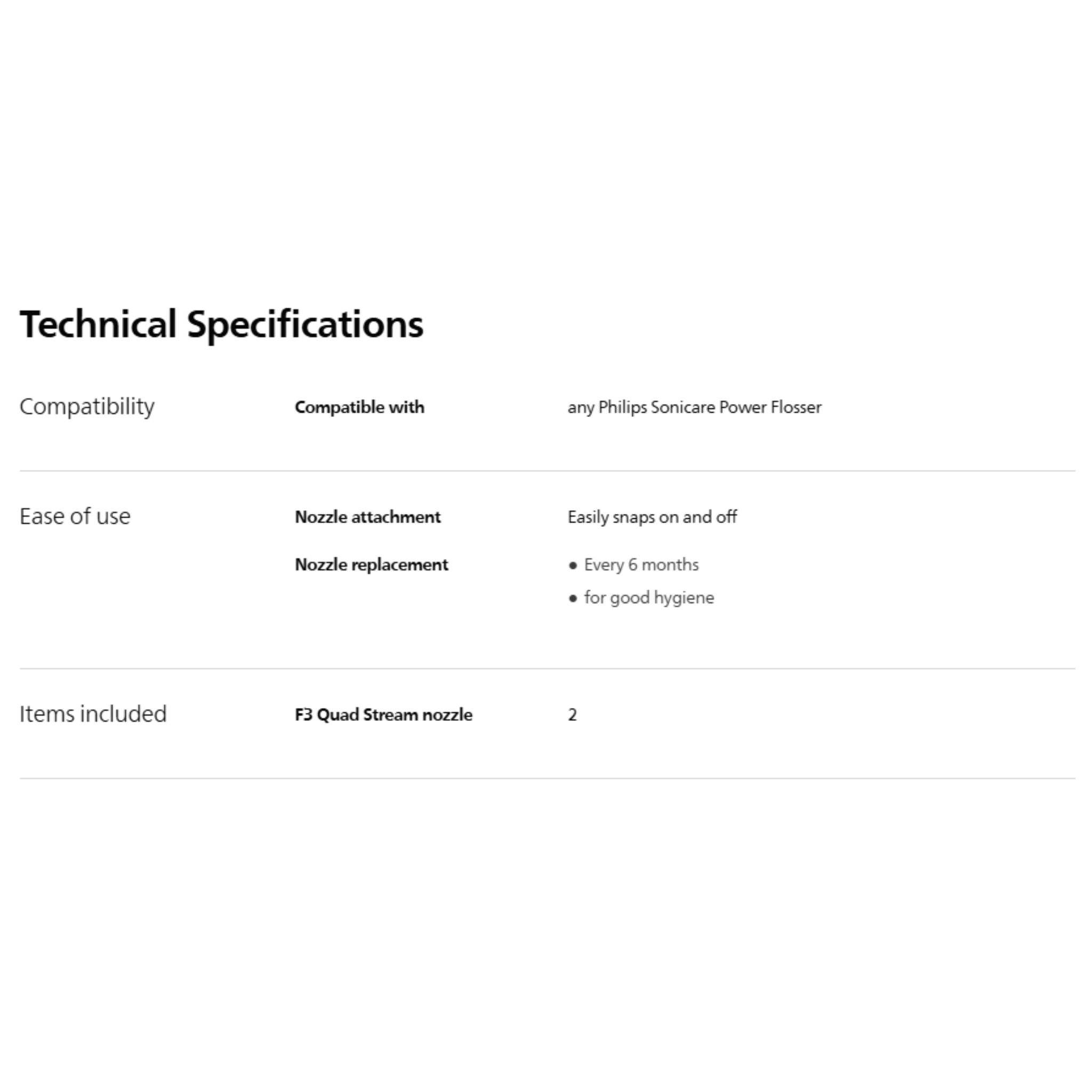 Philips Sonicare F3 Quad Stream Power Flosser Nozzle (HX3062/00)