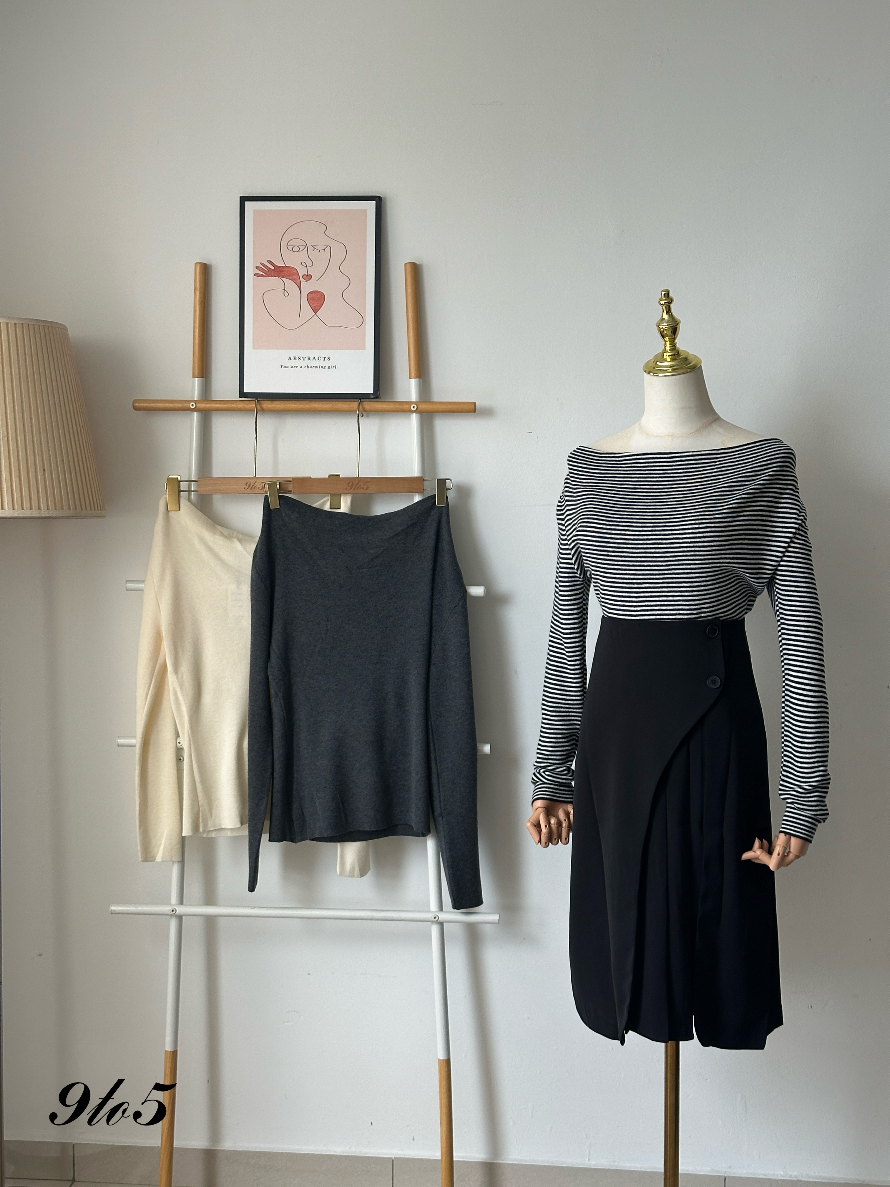 T3982 Off-Shoulder Knit Top - 3 Colors