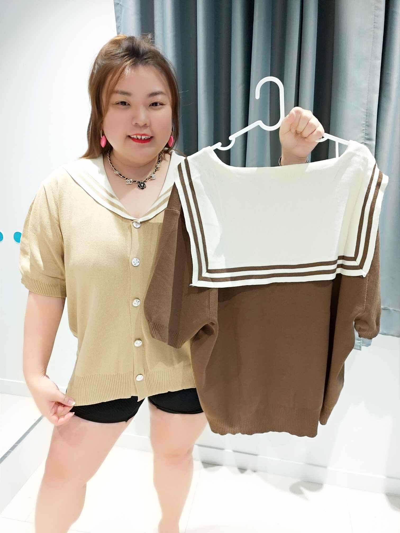 DSF02 水手服风格针织上衣