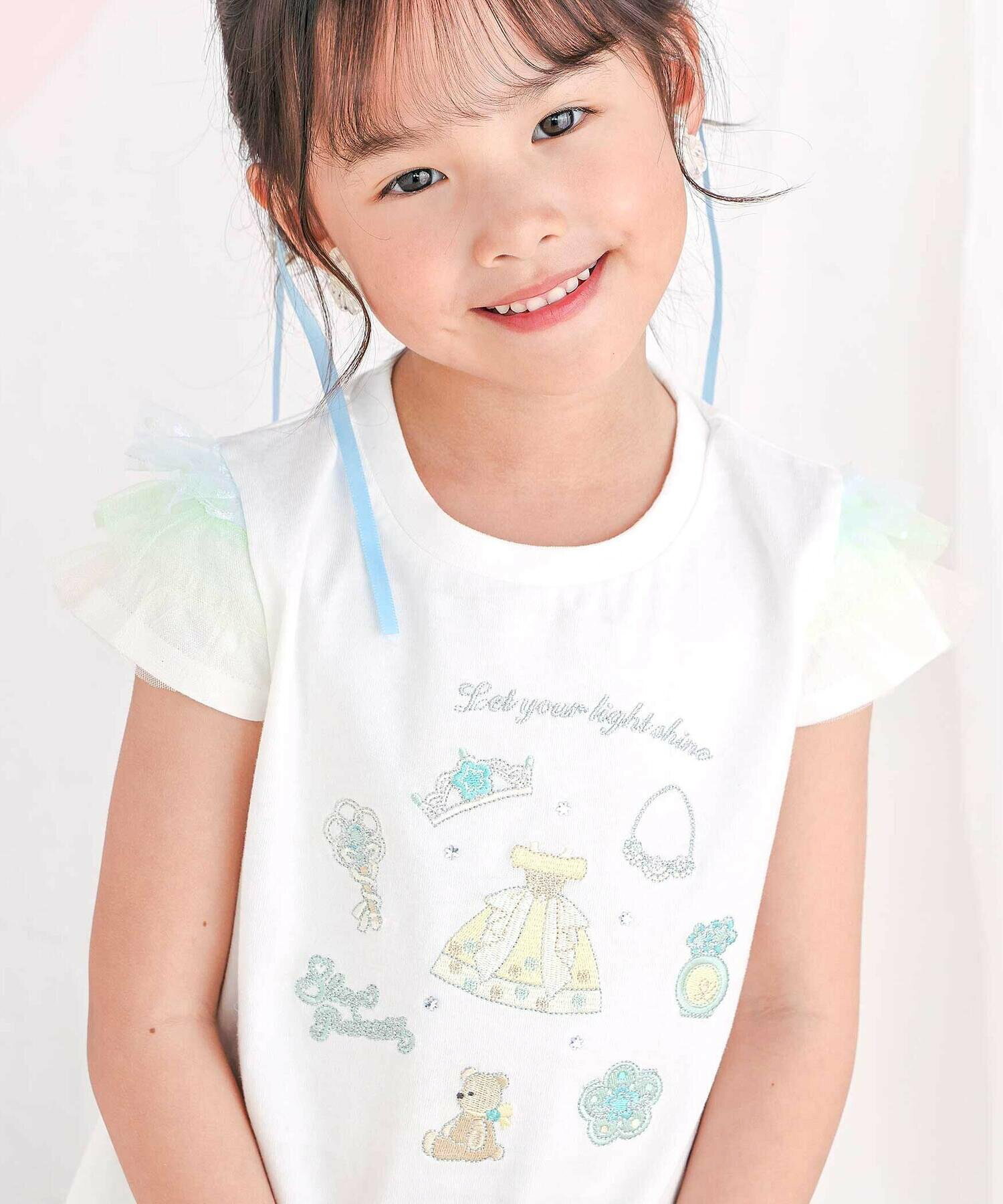 🆕【⭐訂購⭐】  日本直送🌀薄紗袖 公主主題圖案刺繡 短袖Tee［3款選］🌀[ELDA-0035][260426]