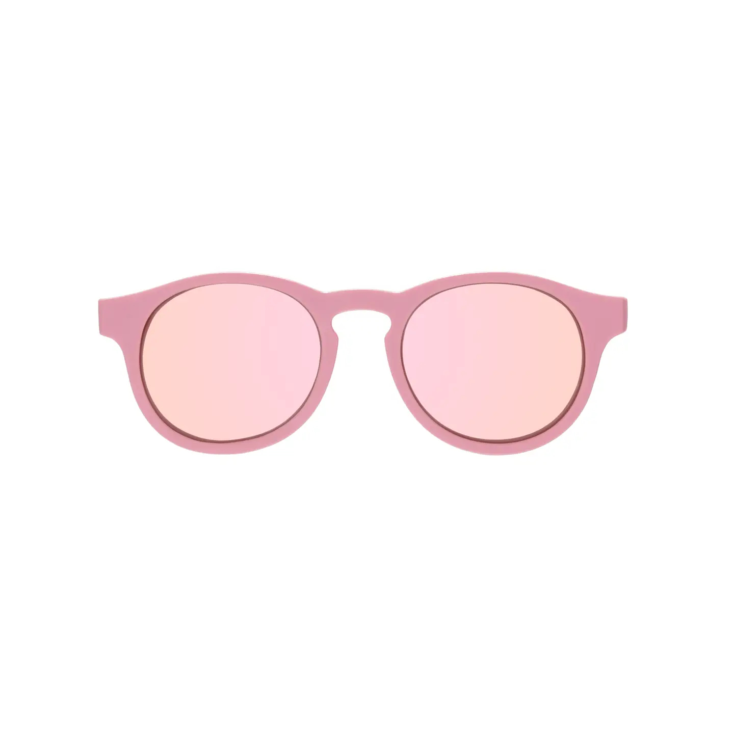 Pretty in Pink Polarized Keyhole Sunglasses w/ Mirrored Lens