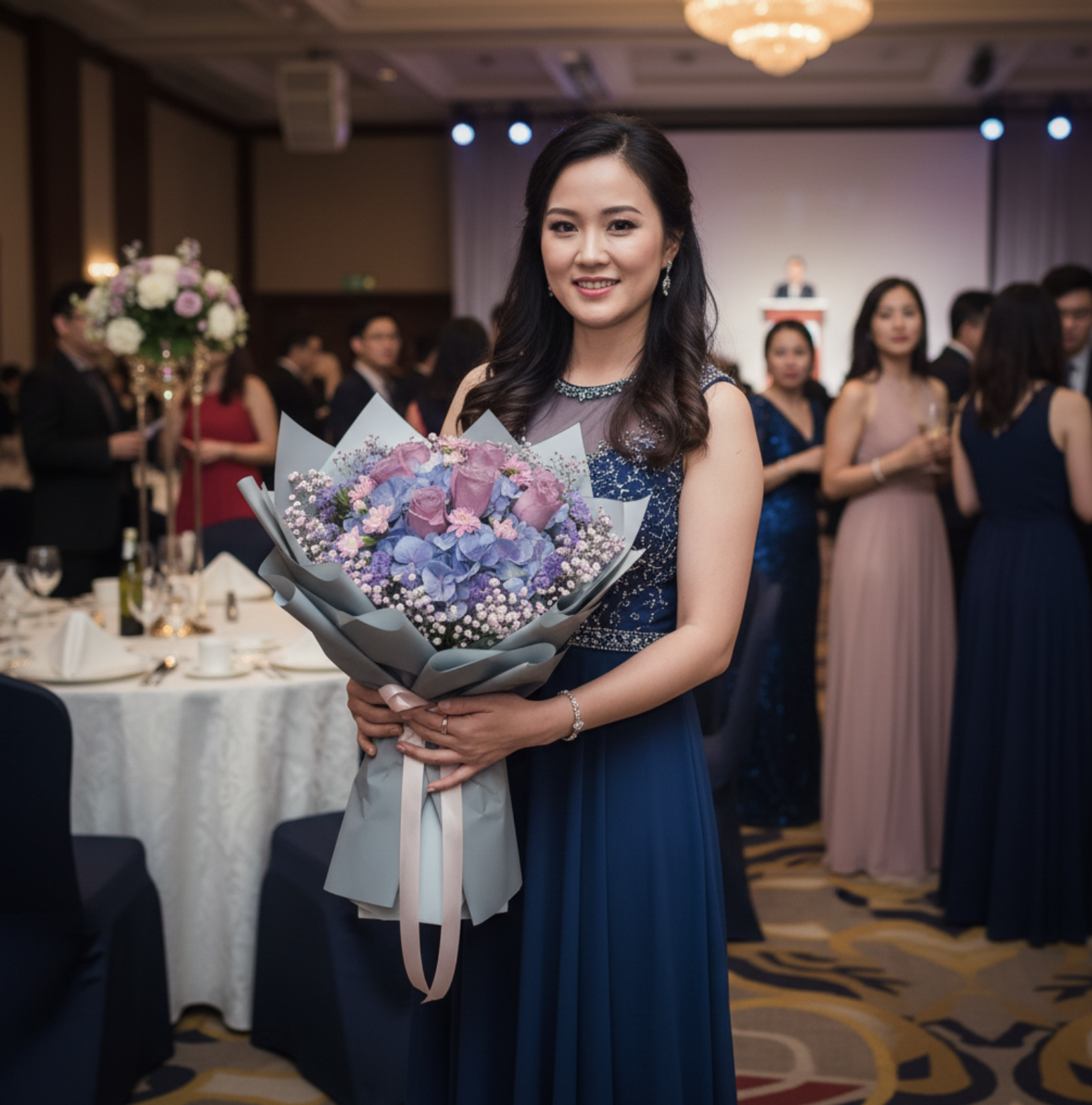 👉🏻鮮👈🏻 Full of Love 系列｜紫繡球 丨紫玫瑰9支丨活動花束丨頒獎花束丨annual dinner花束丨情人節花束丨母親節花束