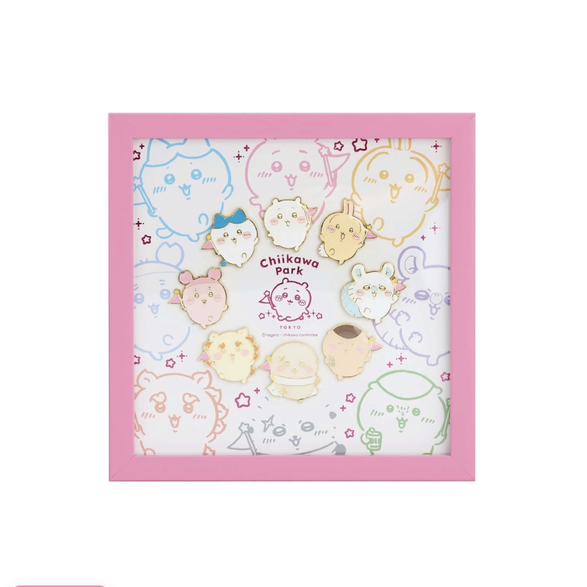 Chiikawa Park 限定 襟章連相架裝飾｜預訂