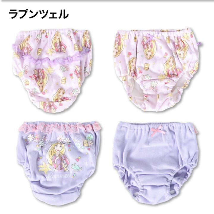 🇯🇵預訂 日本直送🇯🇵Disney公主系列六色人物滿印蕾絲女童內褲兩件套裝