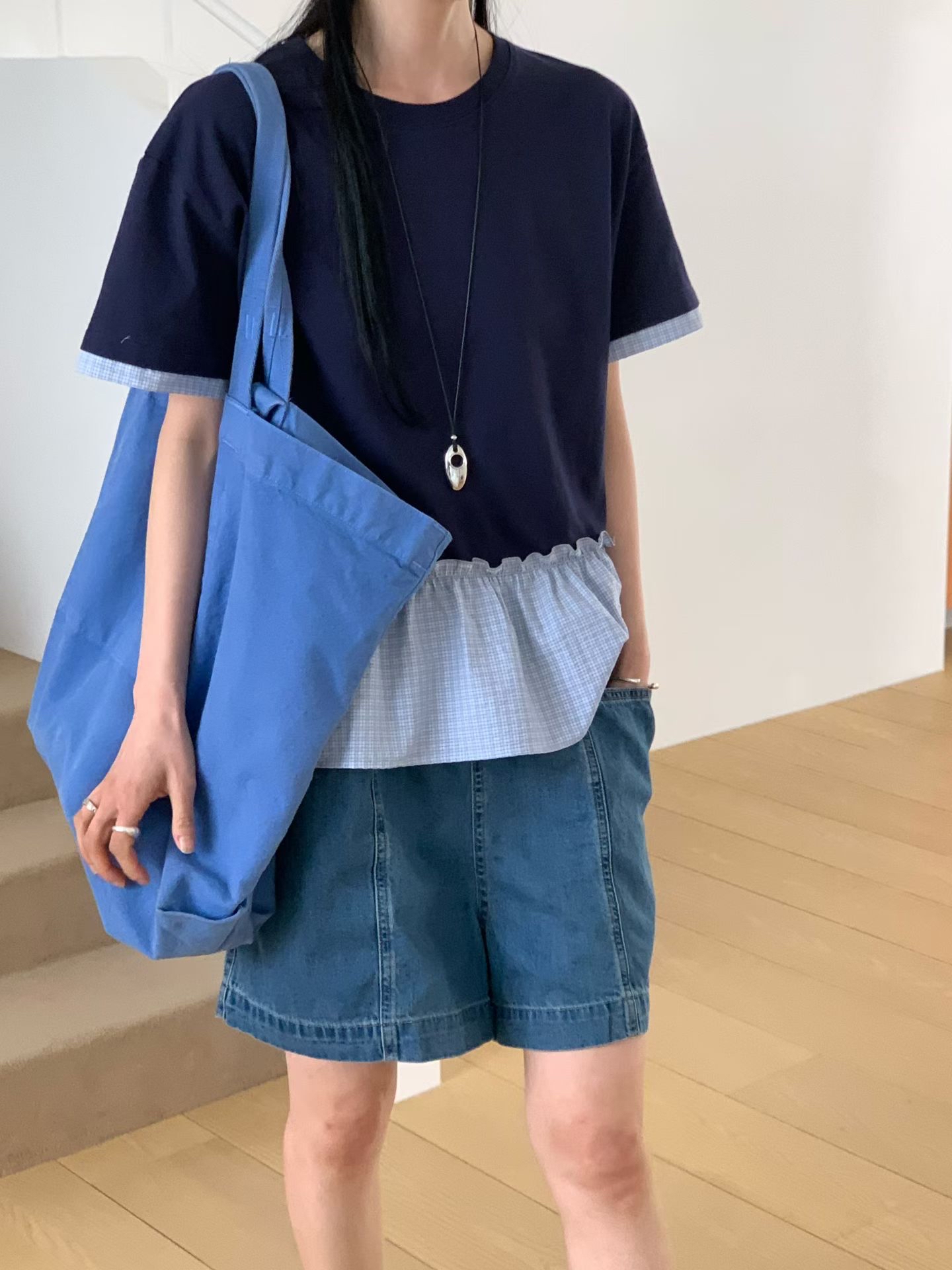 Reve 拼格仔棉Top