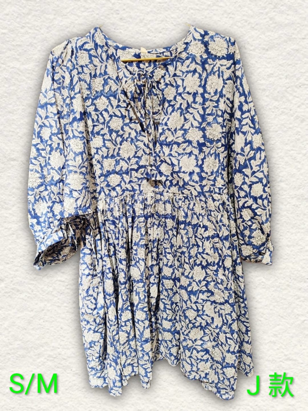 印度木刻印花純綿連身裙