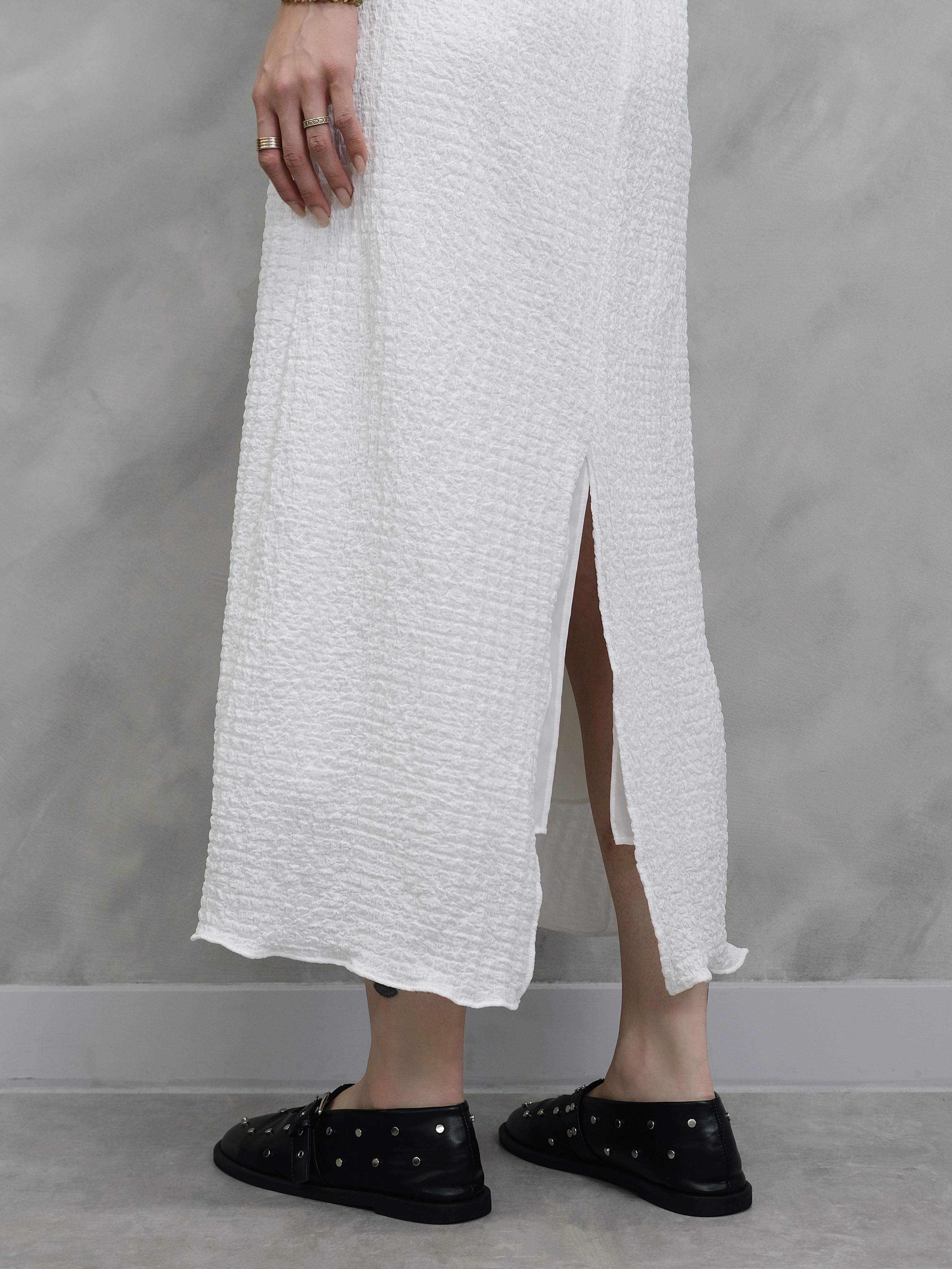 Textured basic skirt #sk42