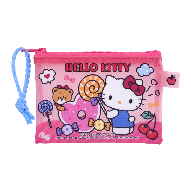 Hello Kitty PVC Mesh Bag (Mini Size - Glitter) 閃紗網底文件袋 (迷你)