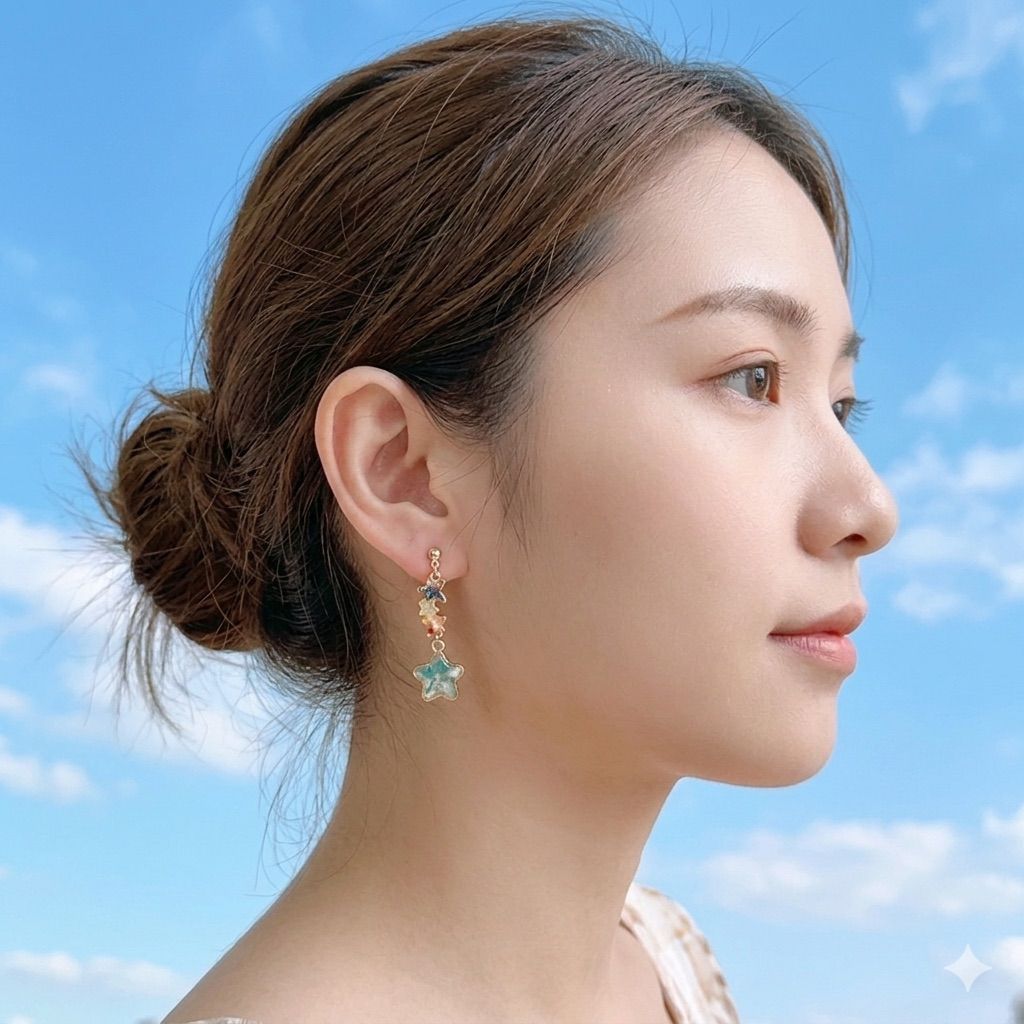 一閃一閃小星星⭐️ 貝殼耳環