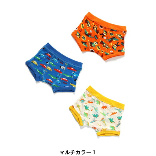 🆕【⭐訂購⭐】🇯🇵 日本直送 🌀男童印花平腳底褲套裝(一套3條)［2款選］🌀[ELIA-0197]