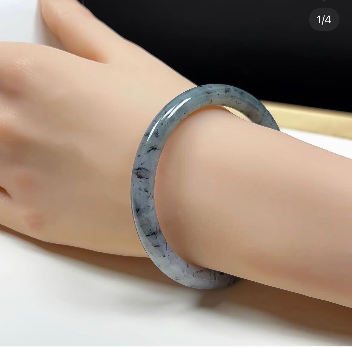 55mm 山水烏雞翡翠圓鐲