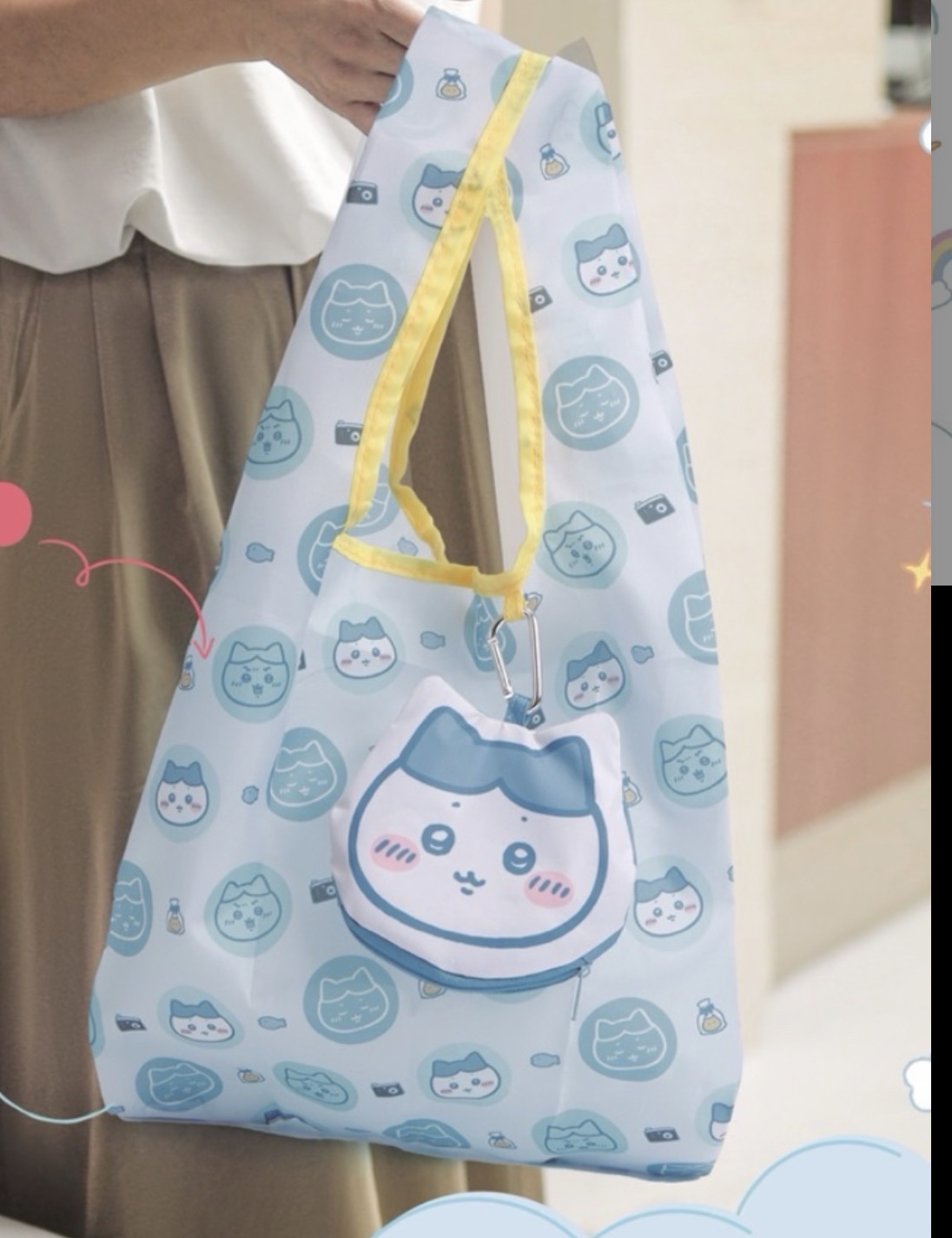 【每月一次帶貨到港】 吉伊卡哇摺疊購物袋