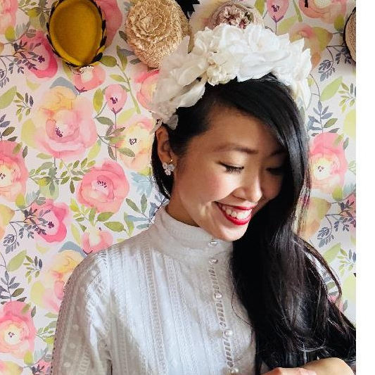 C.a. 1950-60s White Floral Headband / Vintage Bridal Headpiece(MT2130)