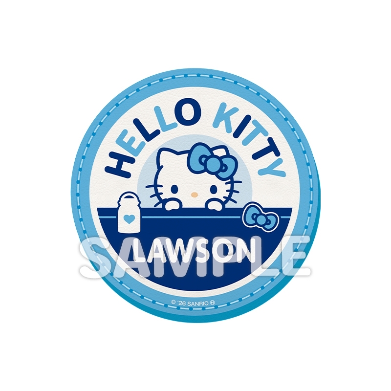 Sanrio x Lawson Milk bottle glass + coaster set (Hello Kitty) [@Loppi・HMV limited]