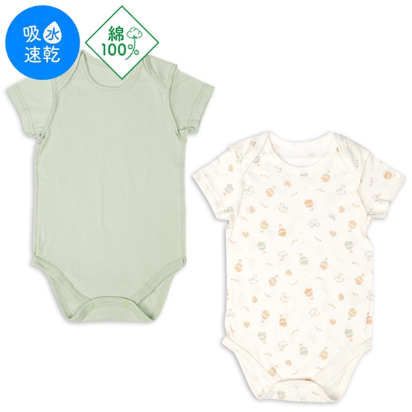 🇯🇵預訂 日本直送🇯🇵玩具木馬印花純棉短袖包屁衣兩件套